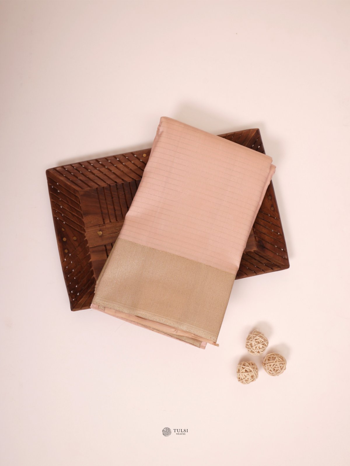 Peach Kanjeevaram Silk Saree