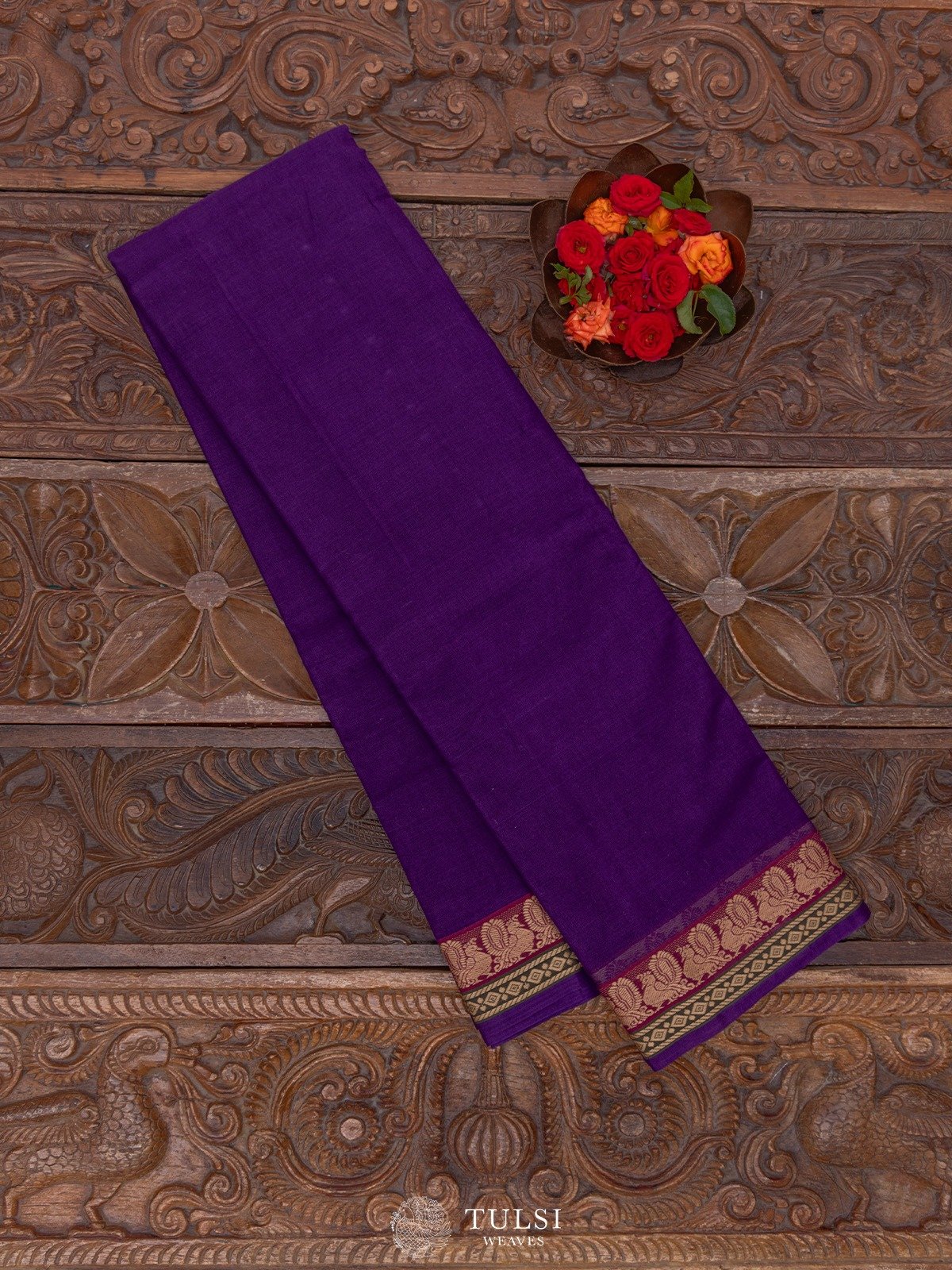 Violet Kanchi Cotton Saree