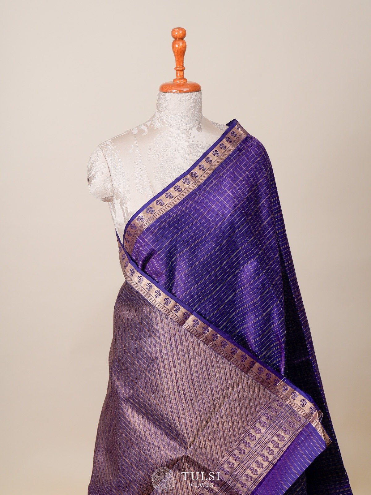 Purple Kanjeevaram Silk Saree