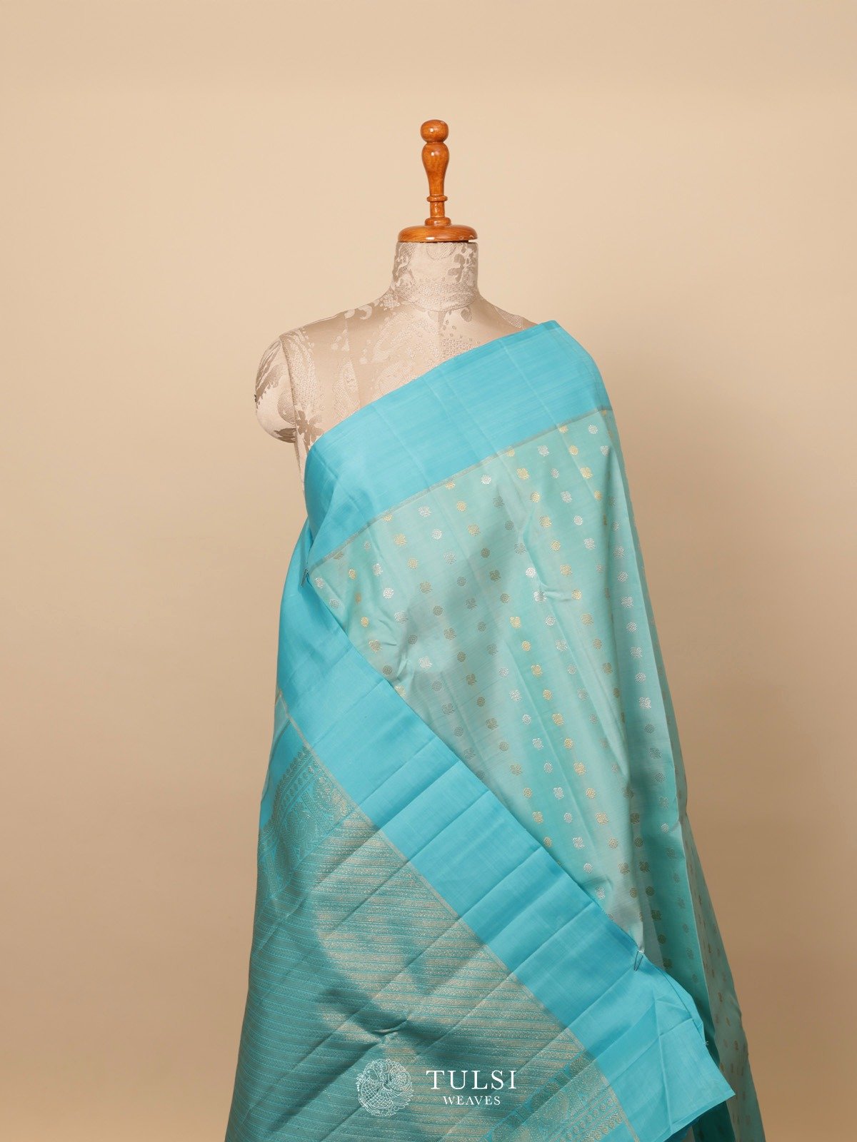 Light Blue Kanjeevaram Silk Saree