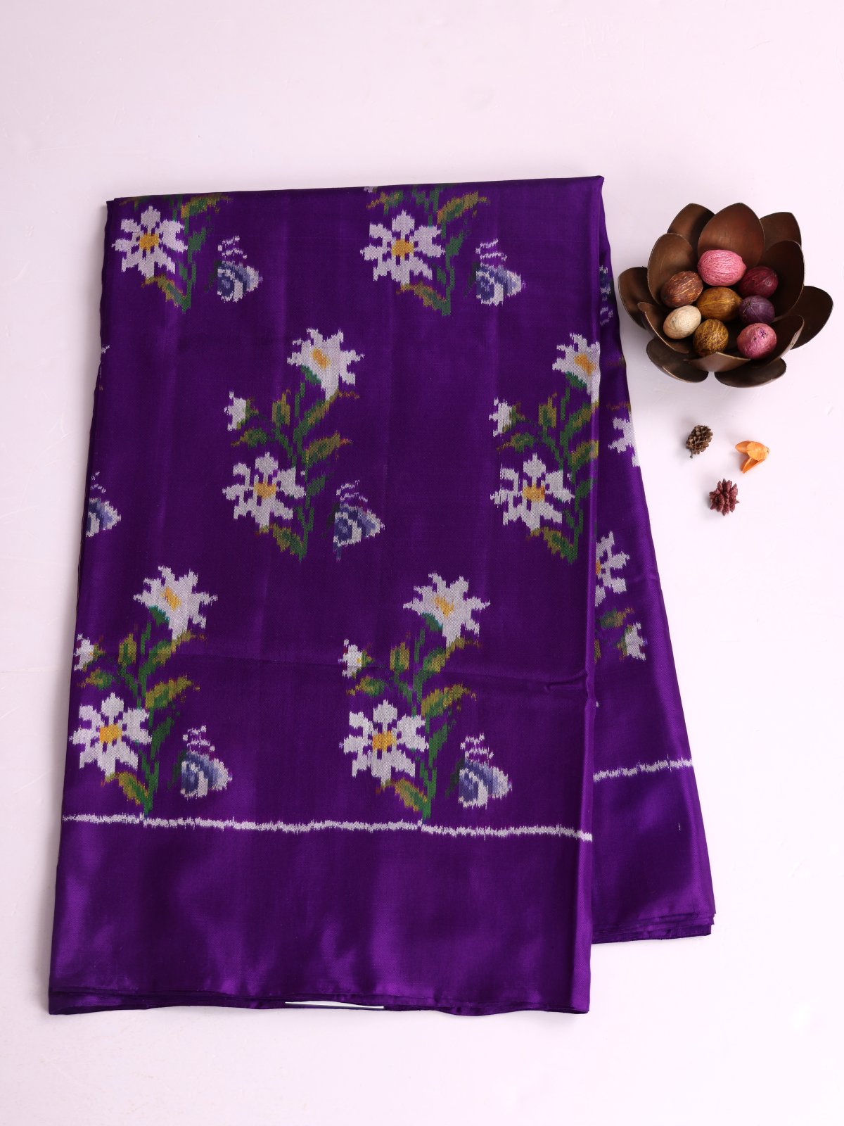Violet Patola Silk Saree