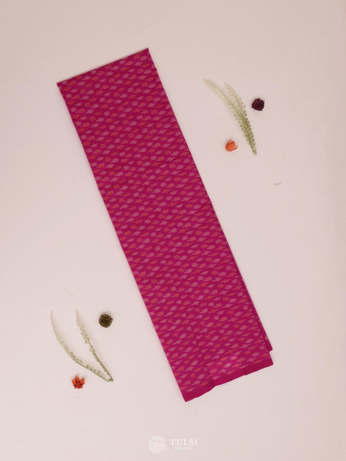 Pink Ikat Silk Blouse