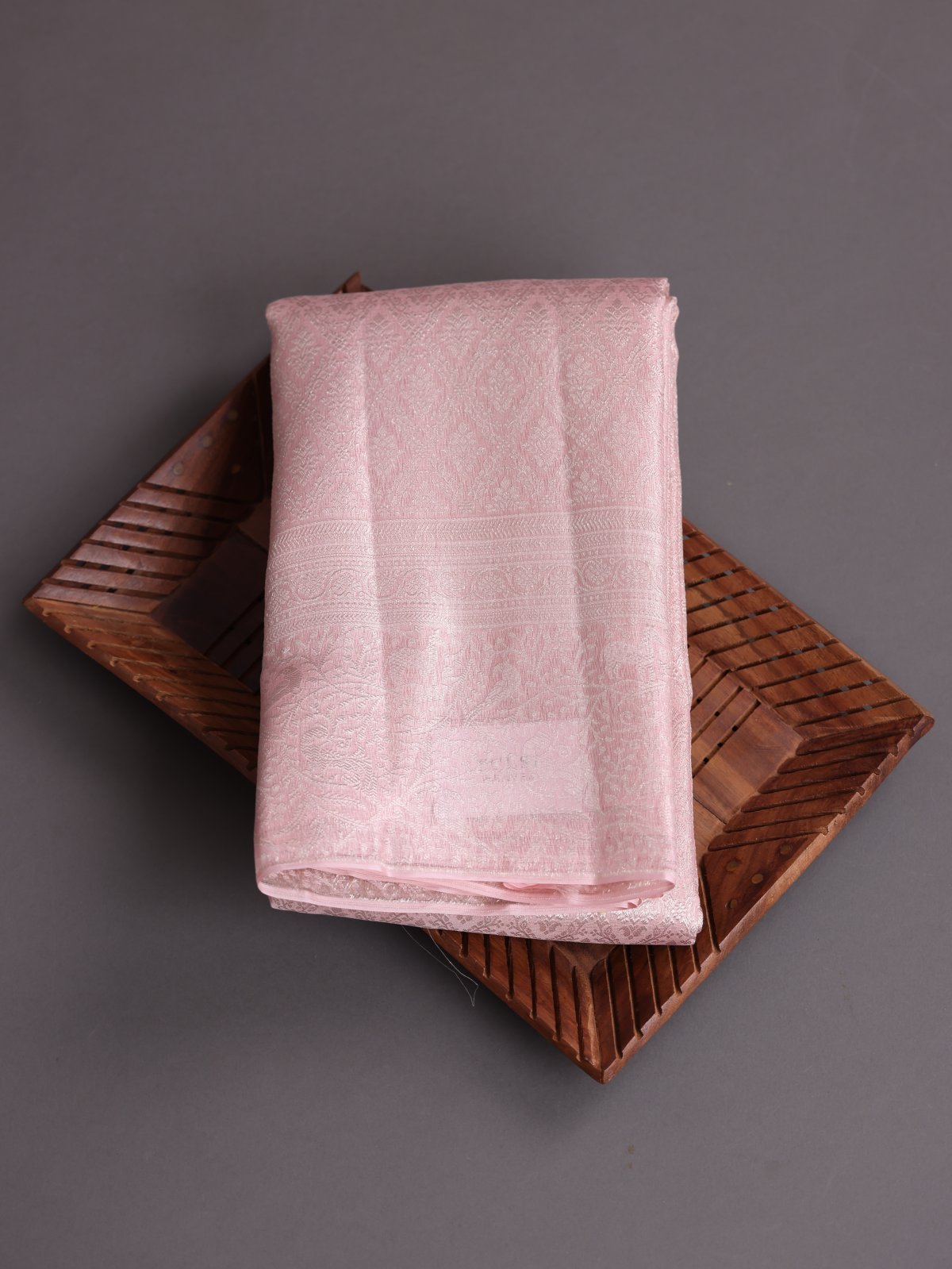 Pastel Pink Organza Kanjeevaram Silk Saree