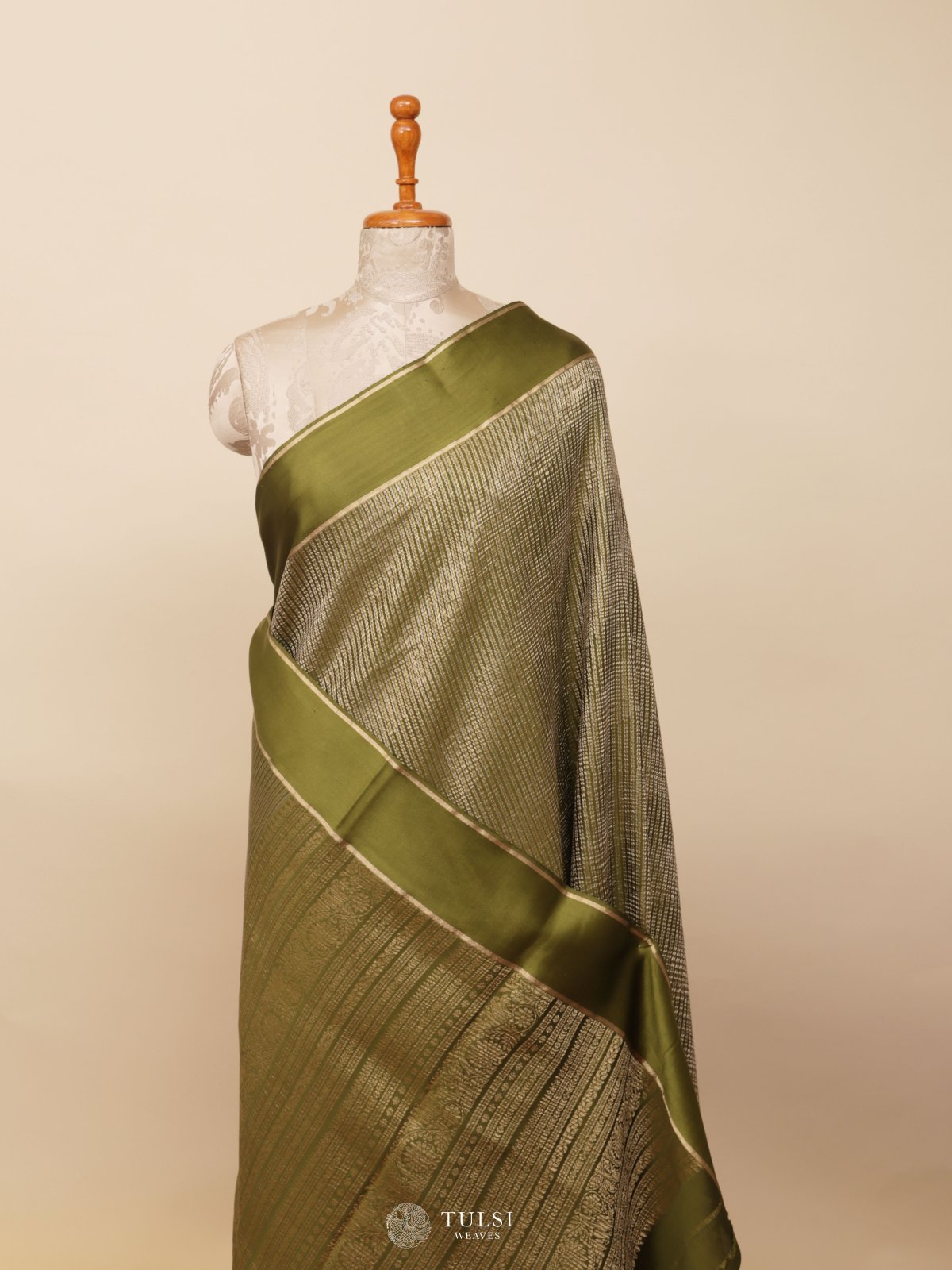 Mehndi Green Mysore Silk Saree