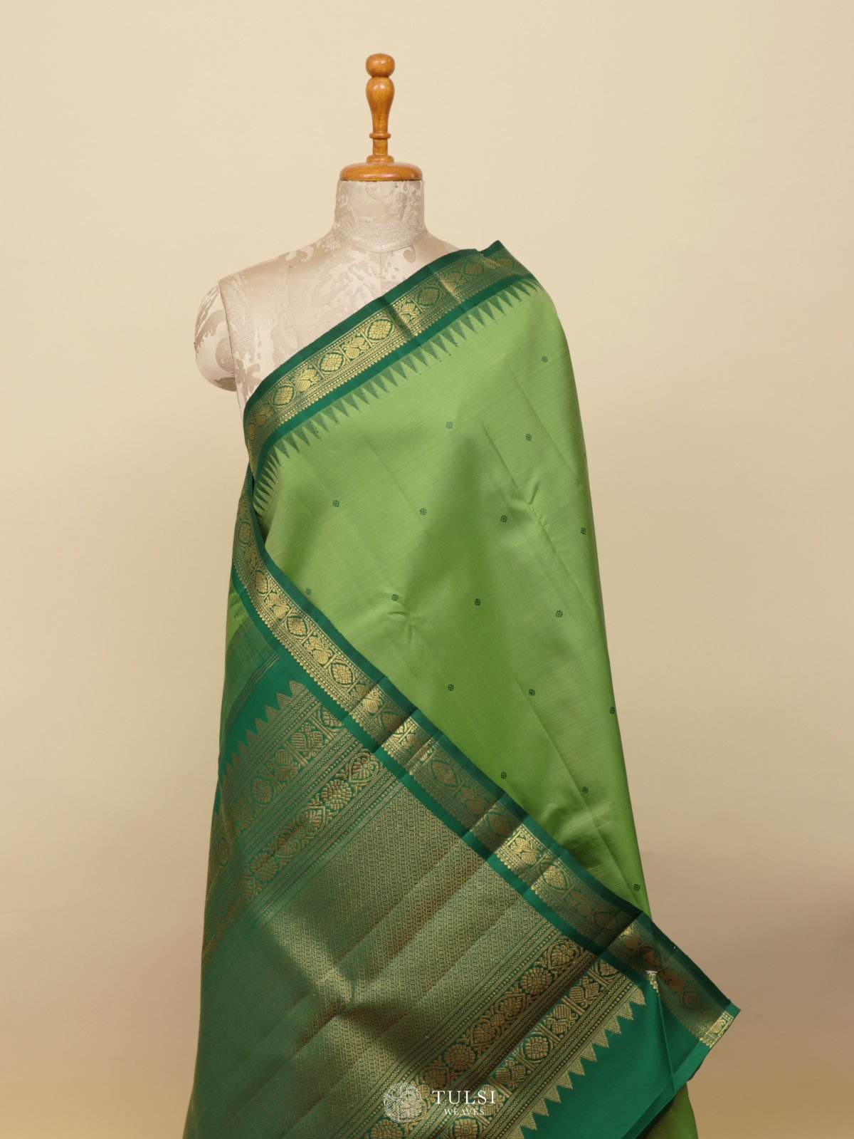 Light Green Kanjeevaram Silk Saree