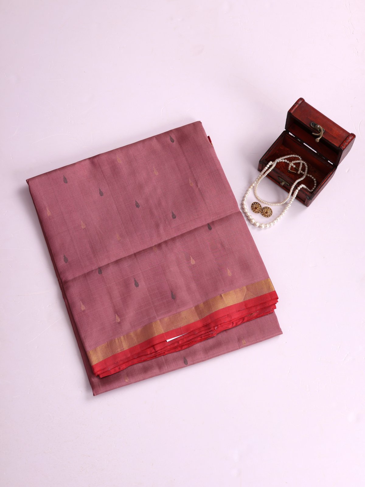 Dusty Pink Uppada Silk Saree