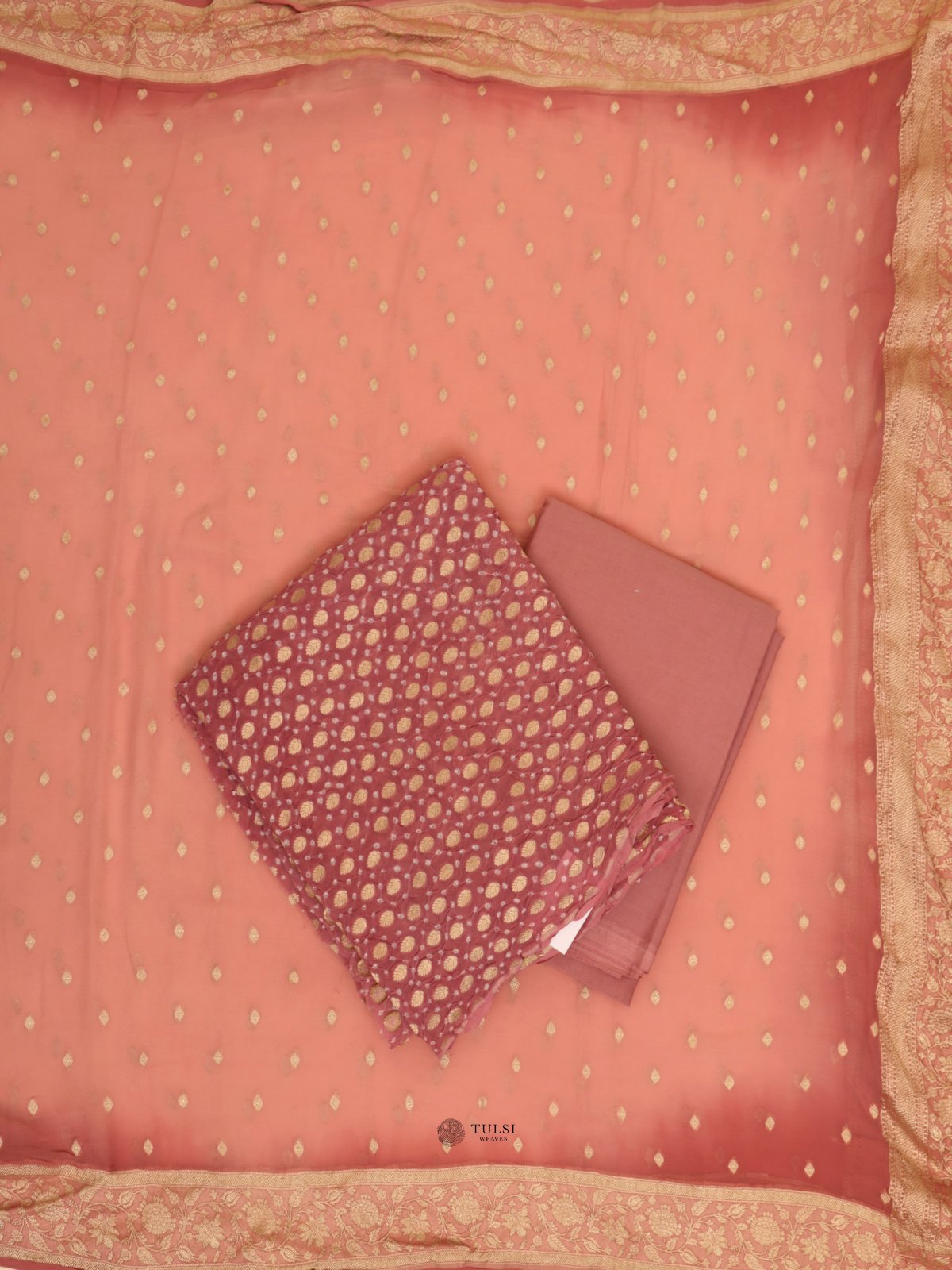 Pink Bandhini Salwar Material