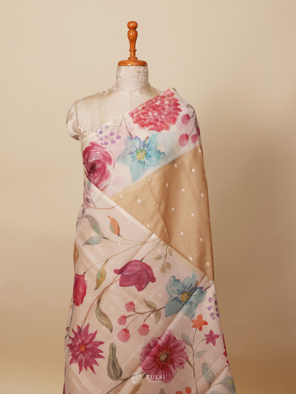 Sandal Semi Kota Saree