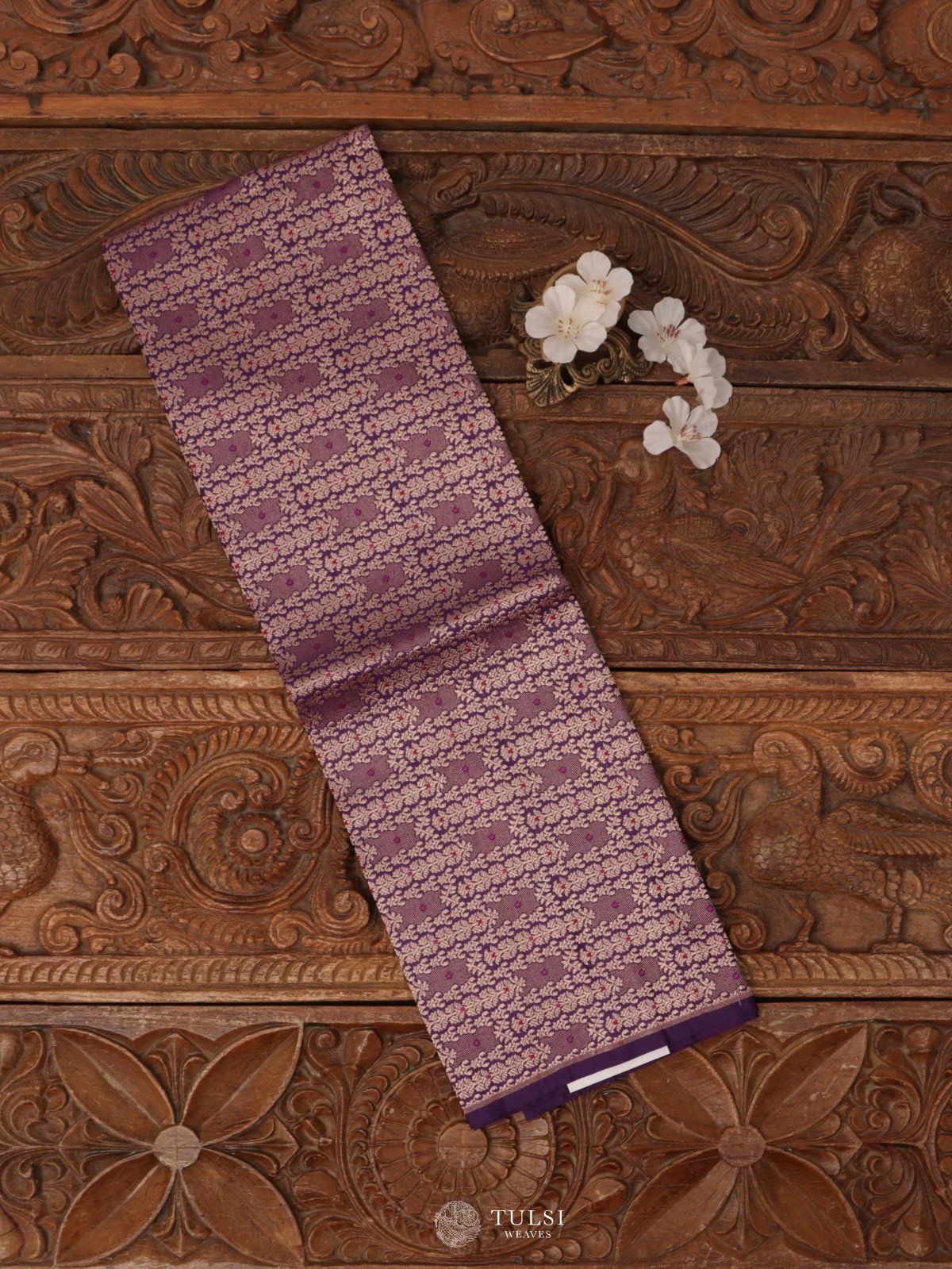 Dark Purple Banaras Silk Blouse