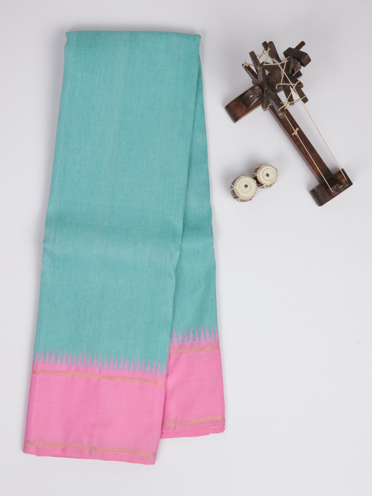 Light Blue Kanjeevaram Linen Saree