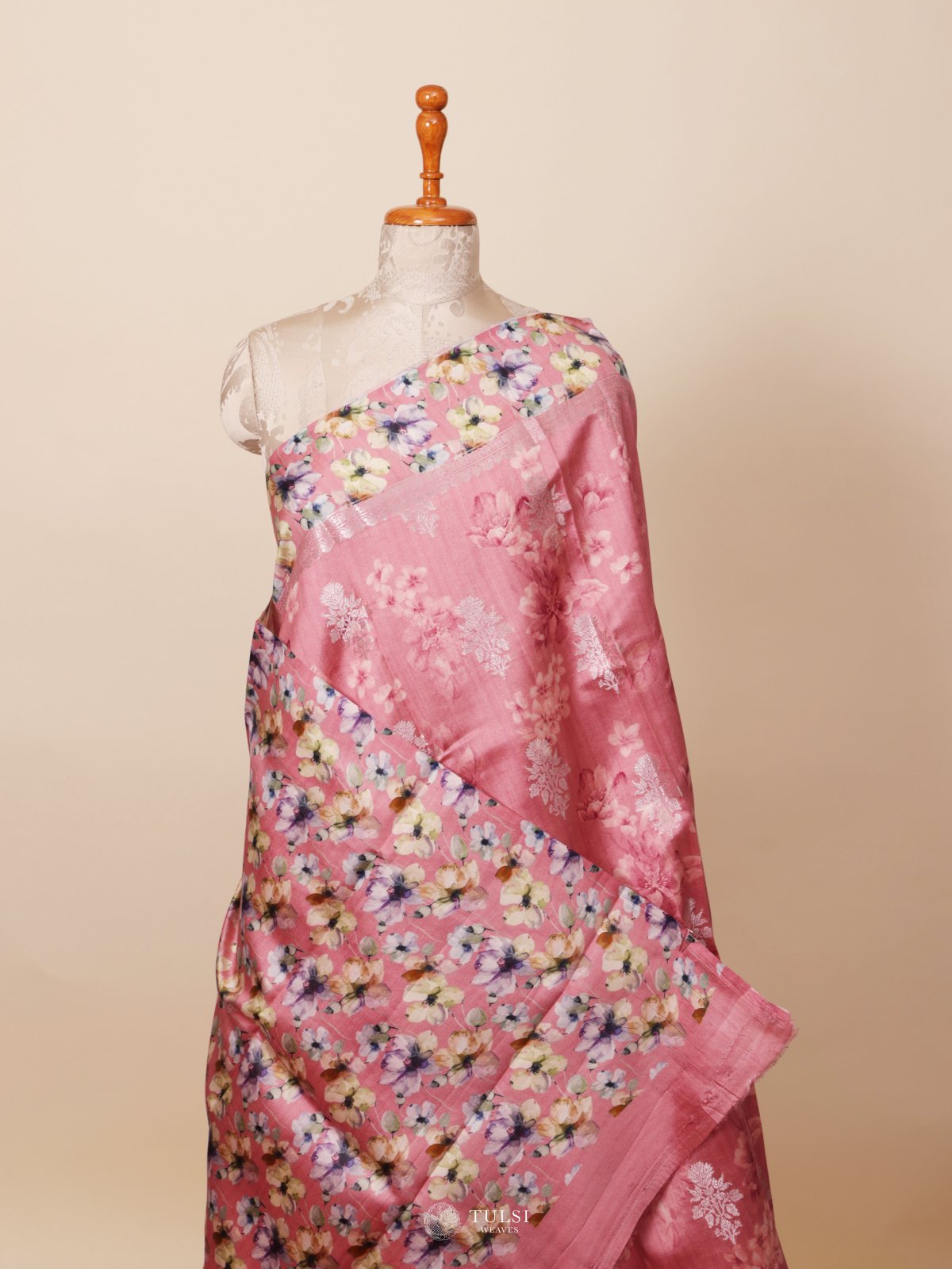 Pink Chaniya Silk Saree