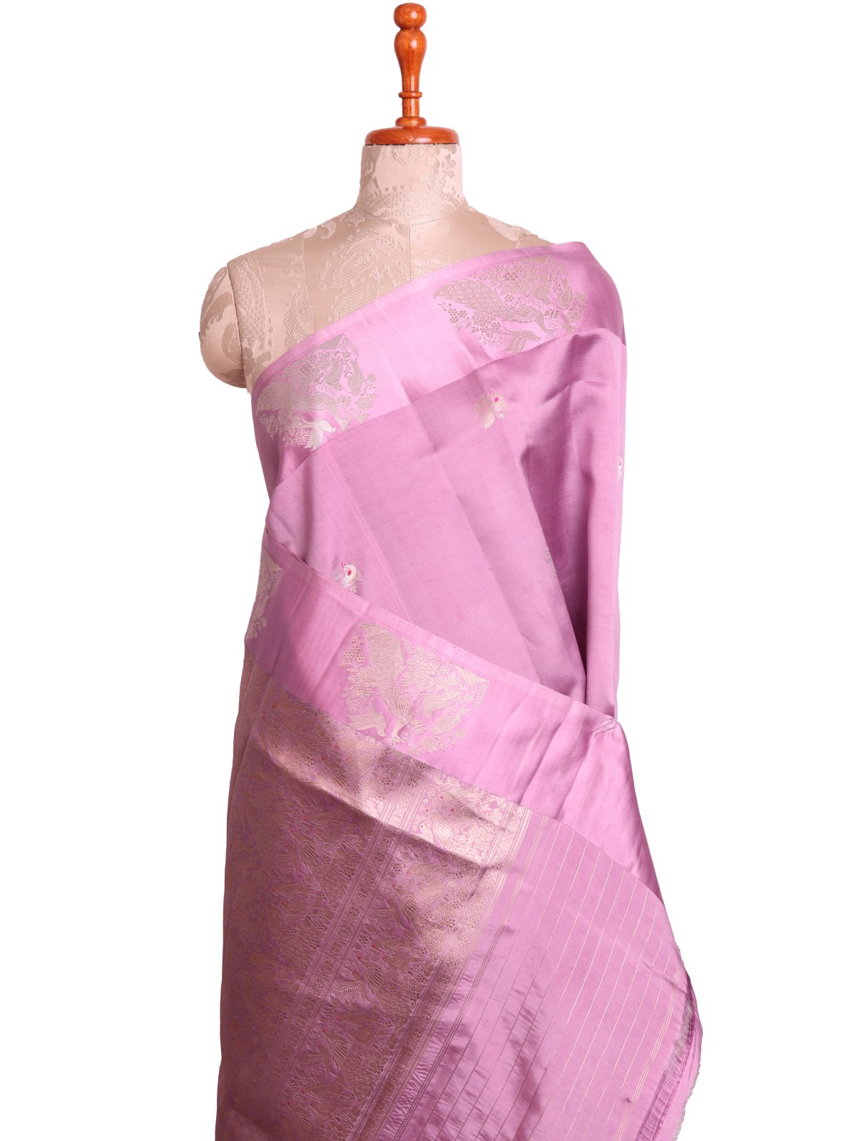 Lavender Mashru Silk Saree                      