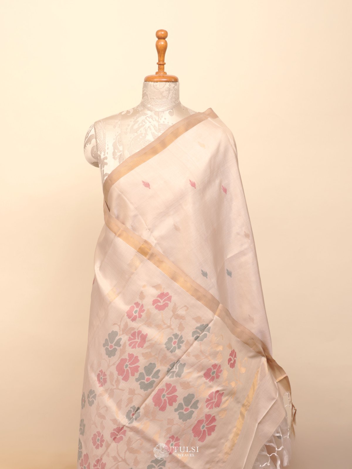 Beige Uppada Silk Saree