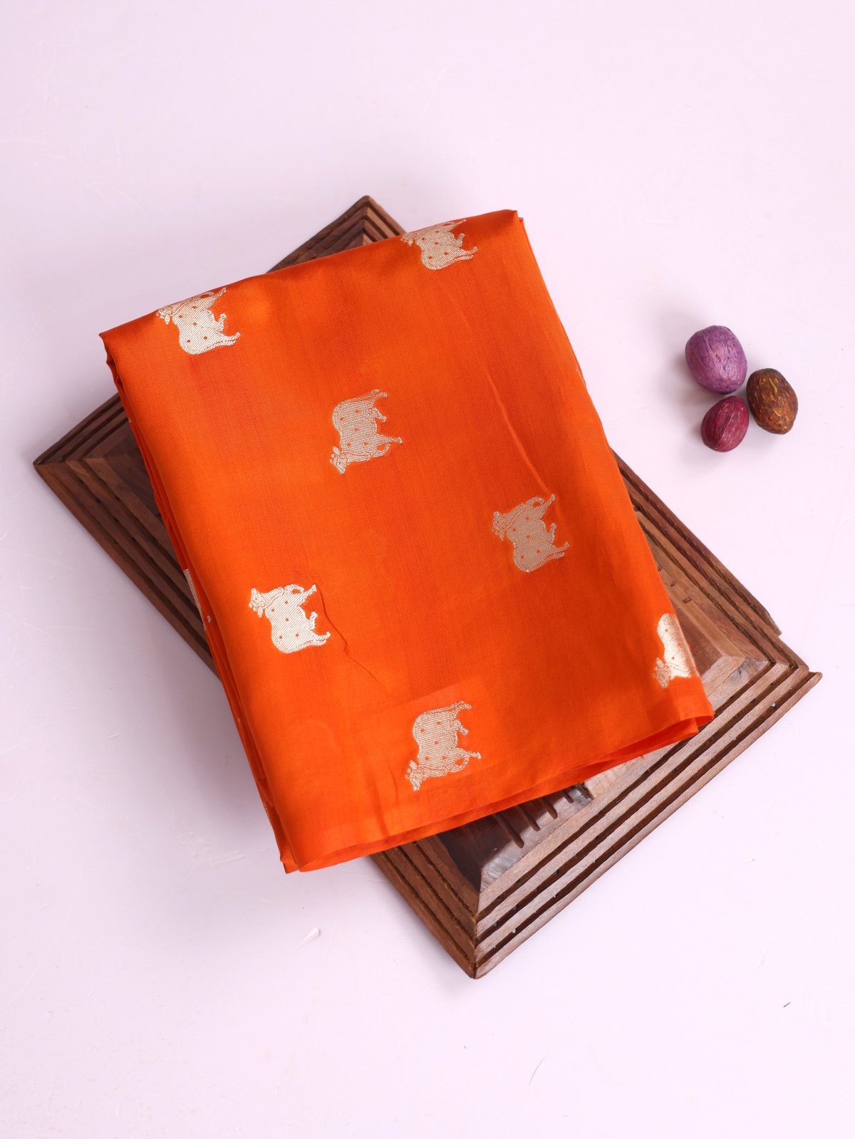 Orange Mashru Silk Blouse