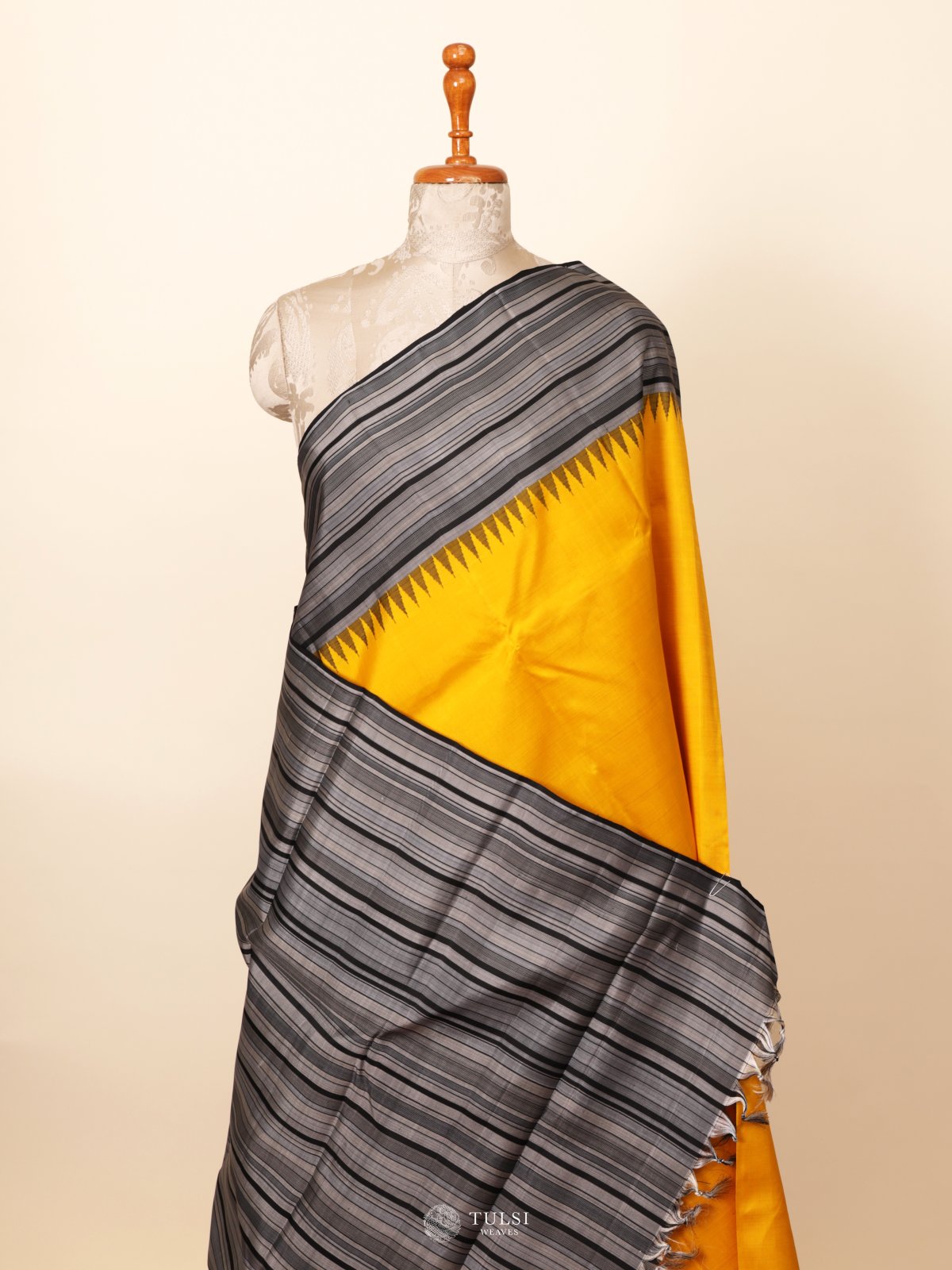 Yellow Kanjeevaram Silk Saree