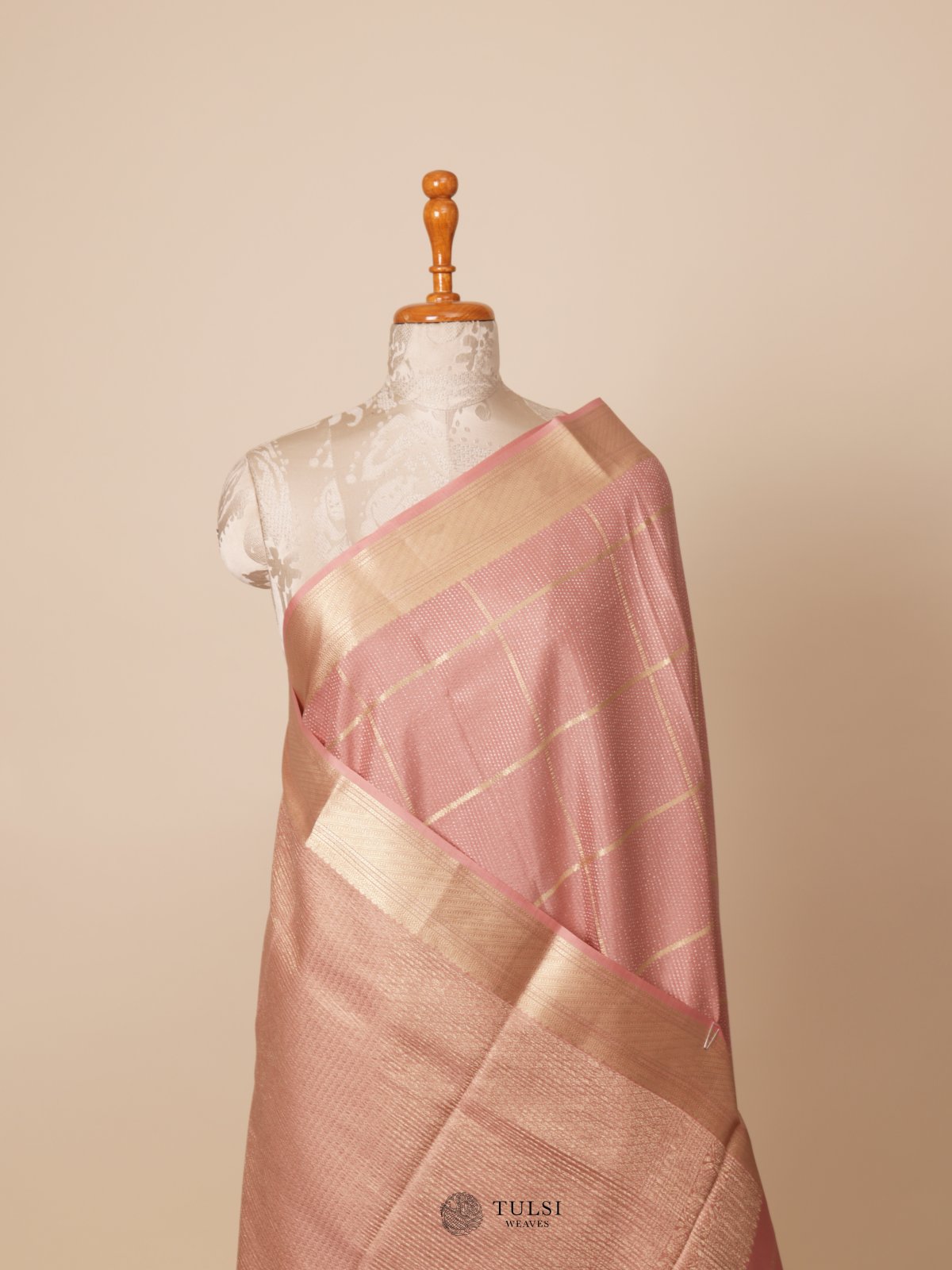 Peach Mysore Silk Saree