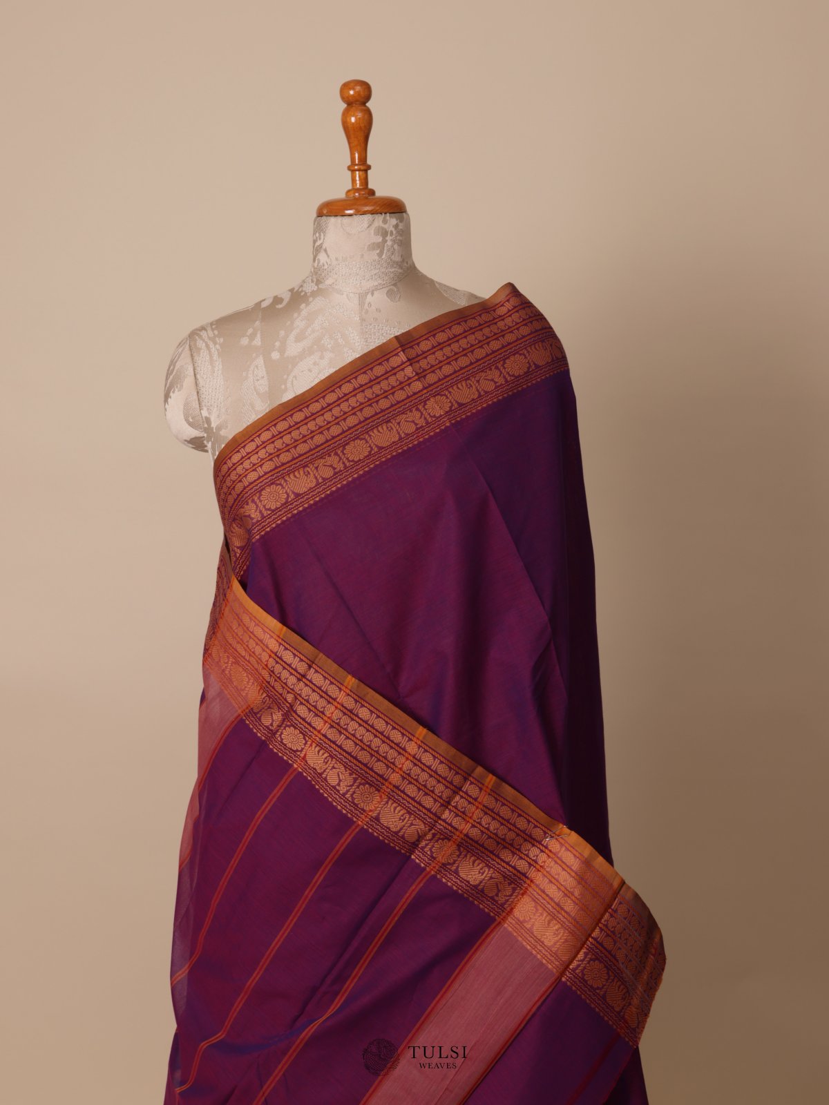 Purple Kanchi Cotton Saree