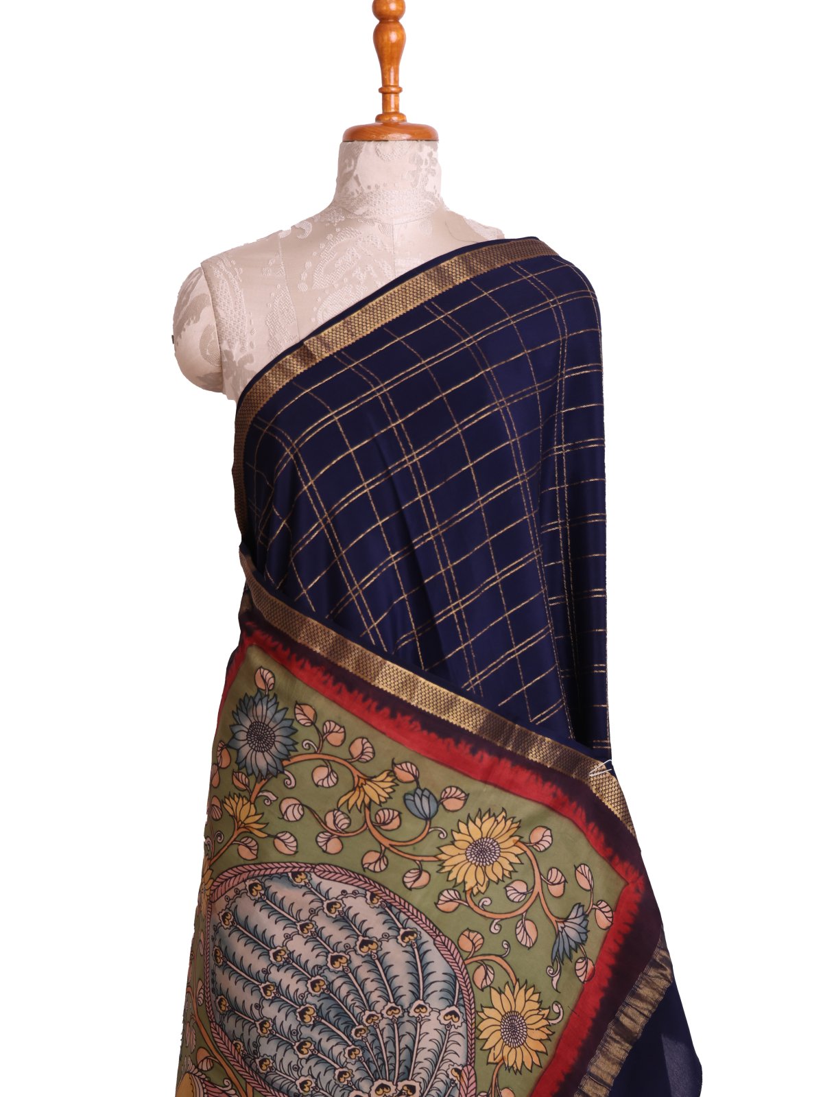 Navy Blue  Mysore Silk Saree