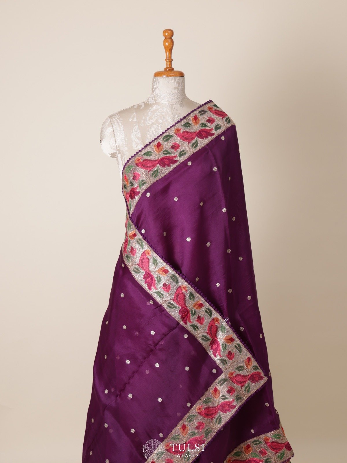 Purple Organza Silk Saree 