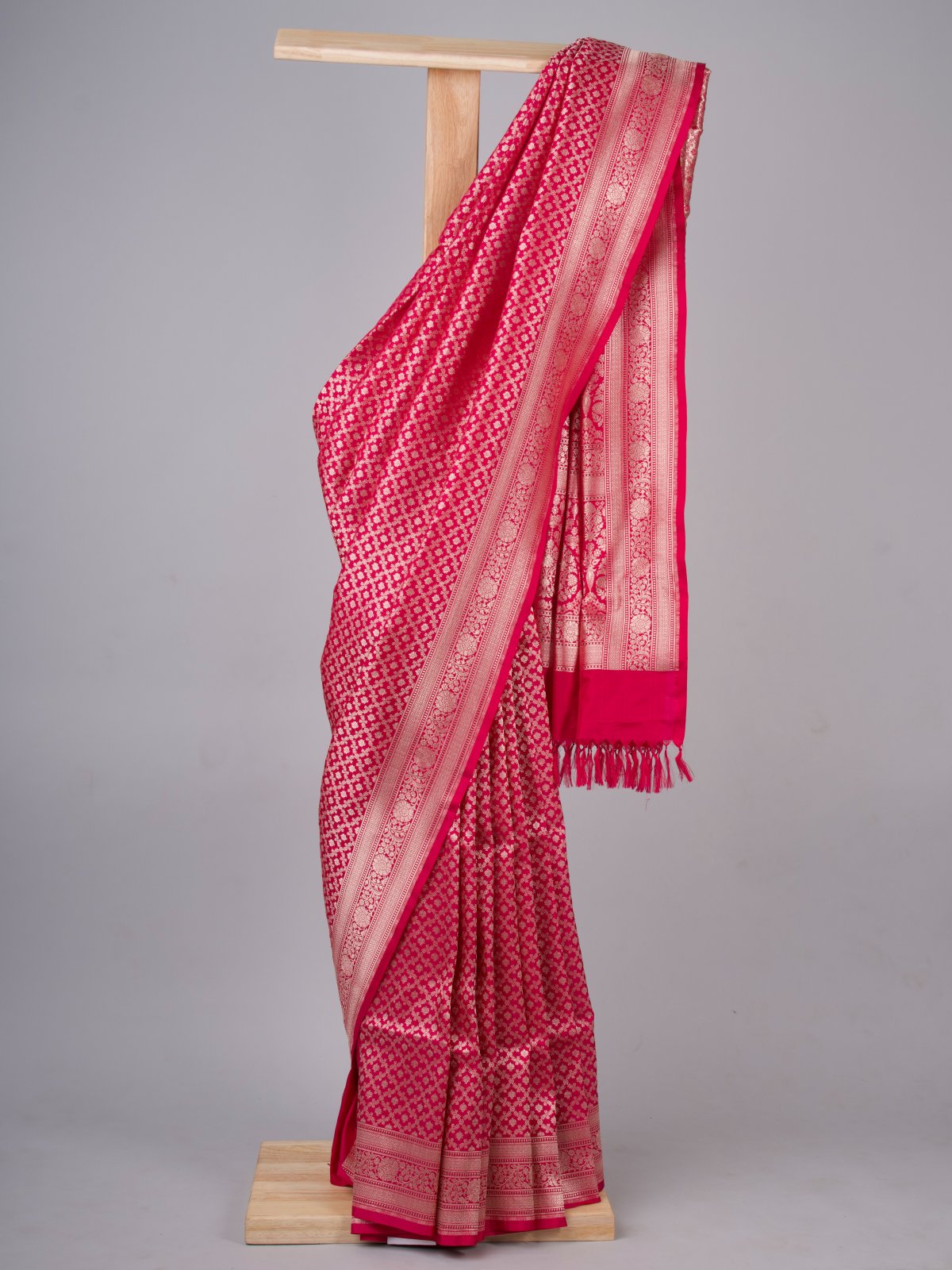 Rani Pink Banaras Silk Saree