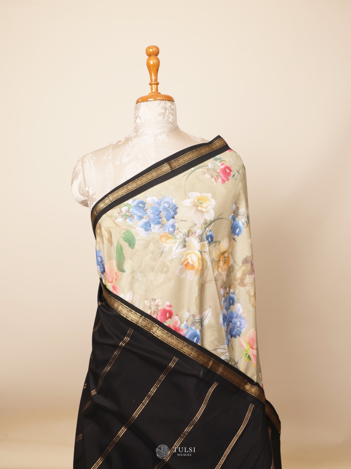 Stage Green Printed Kanjeevaram Silk Saree