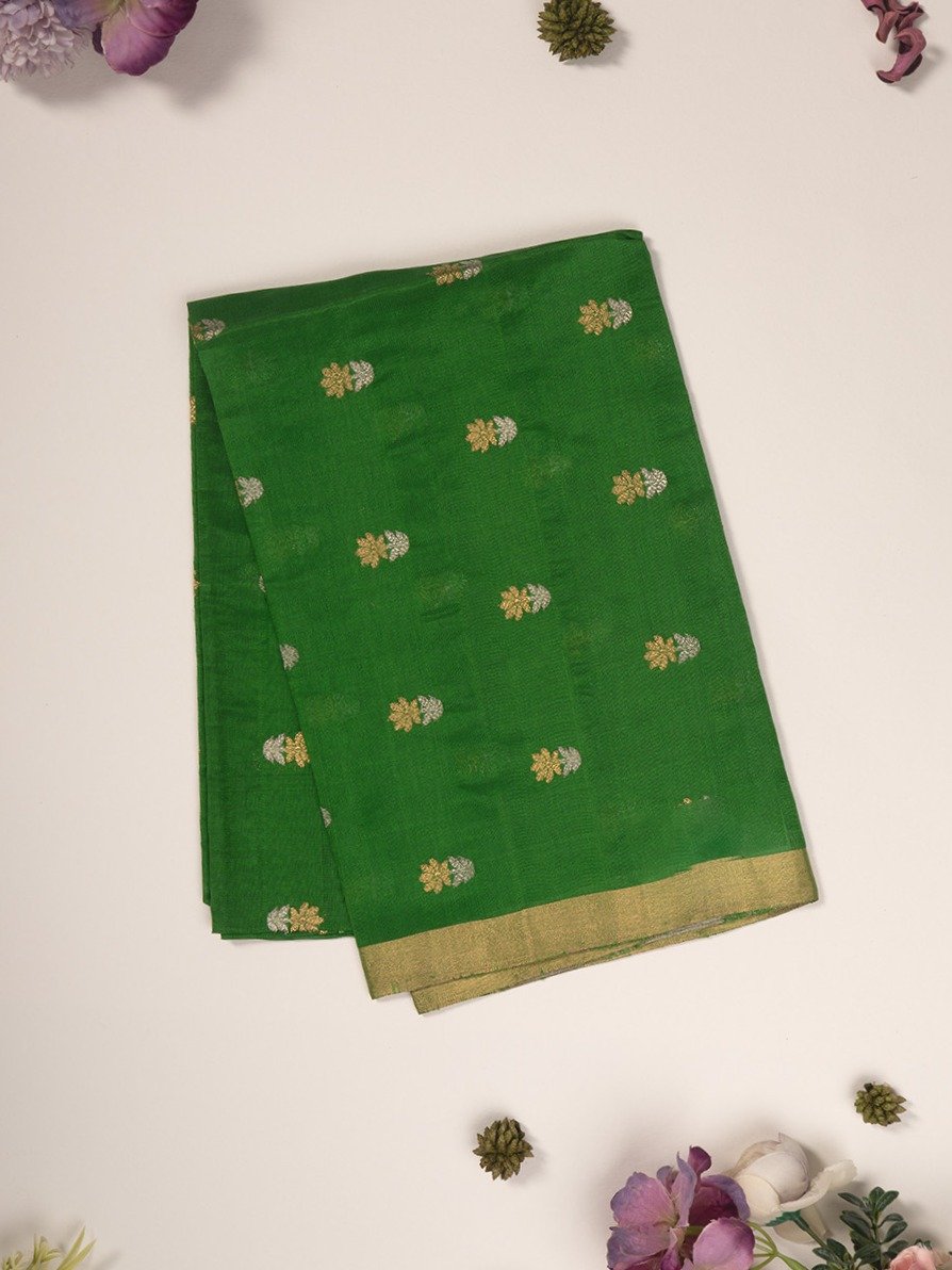 Green Chanderi Silk Blouse