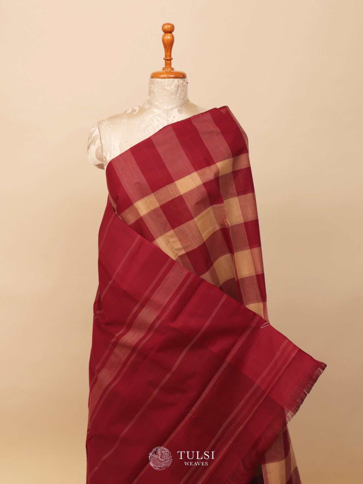 Multi Colour Checked Kanchi Cotton Saree
