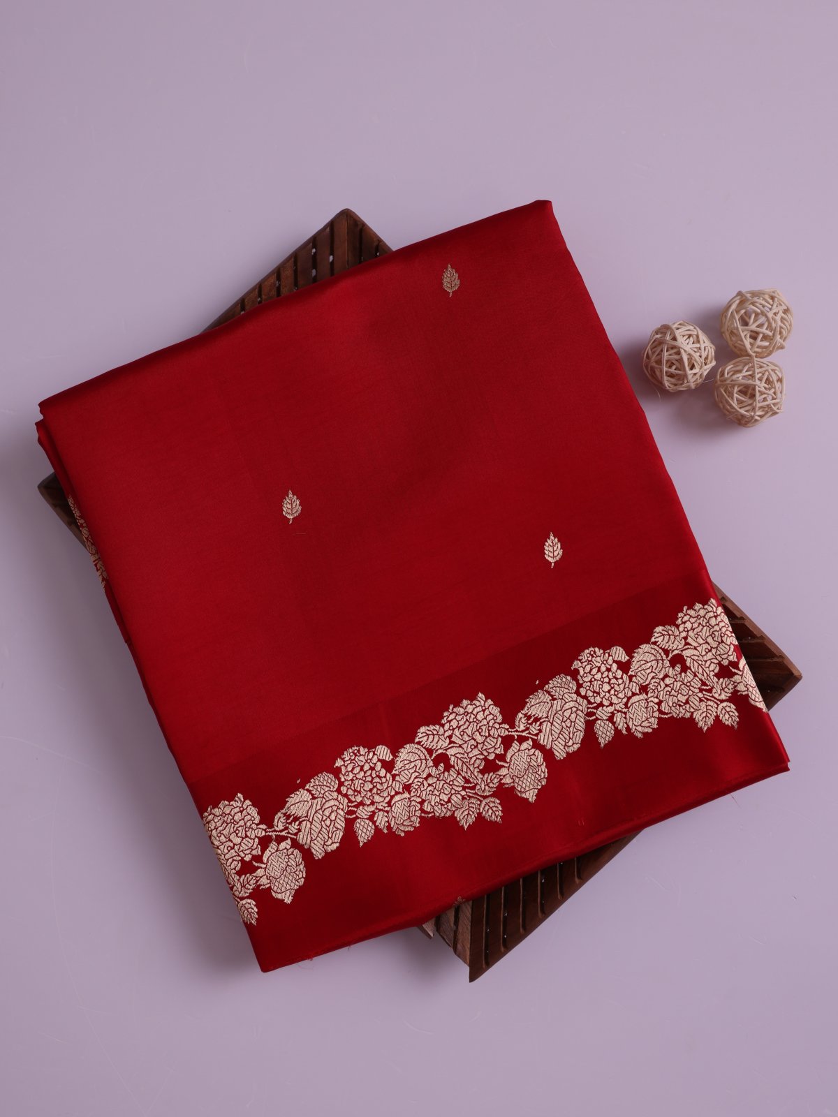 Red Mashru Silk Saree