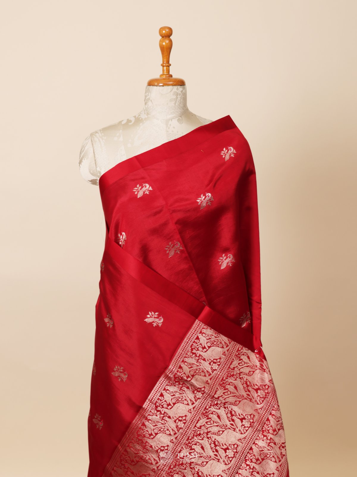 Red Mashru Silk Saree