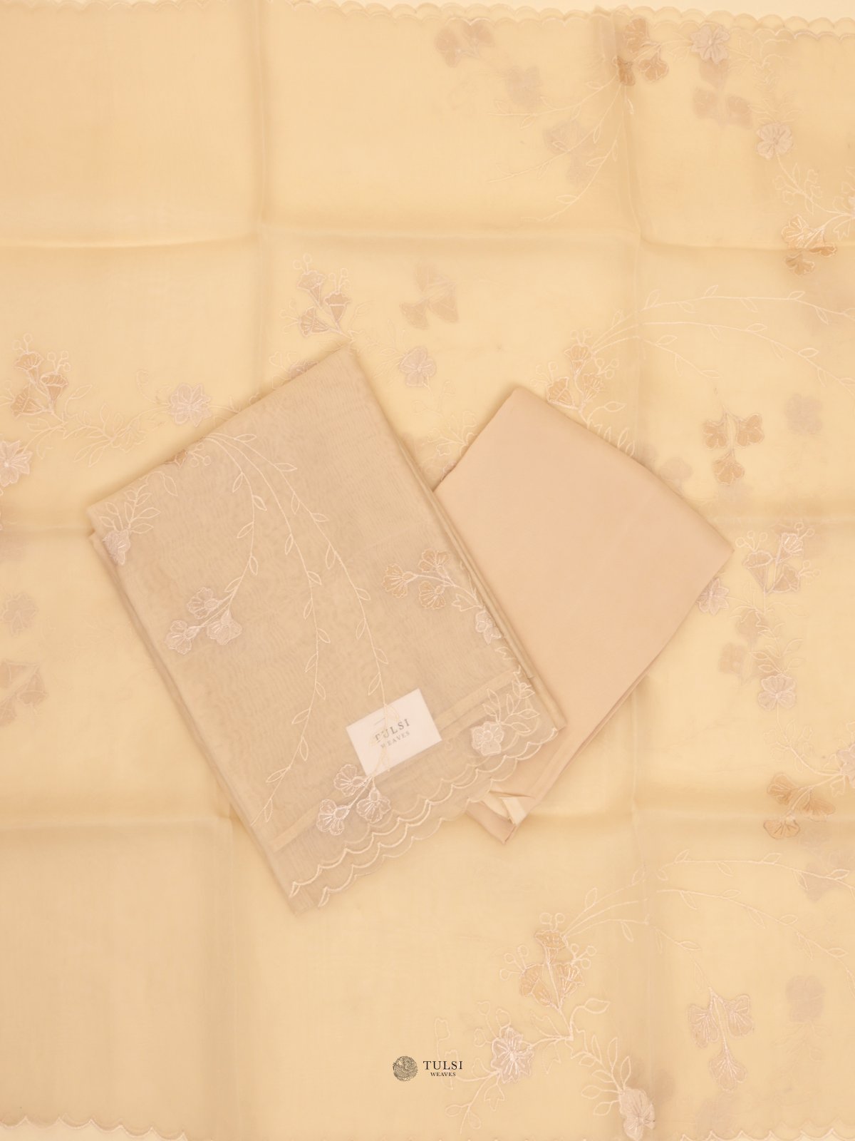 White Organza Salwar Material