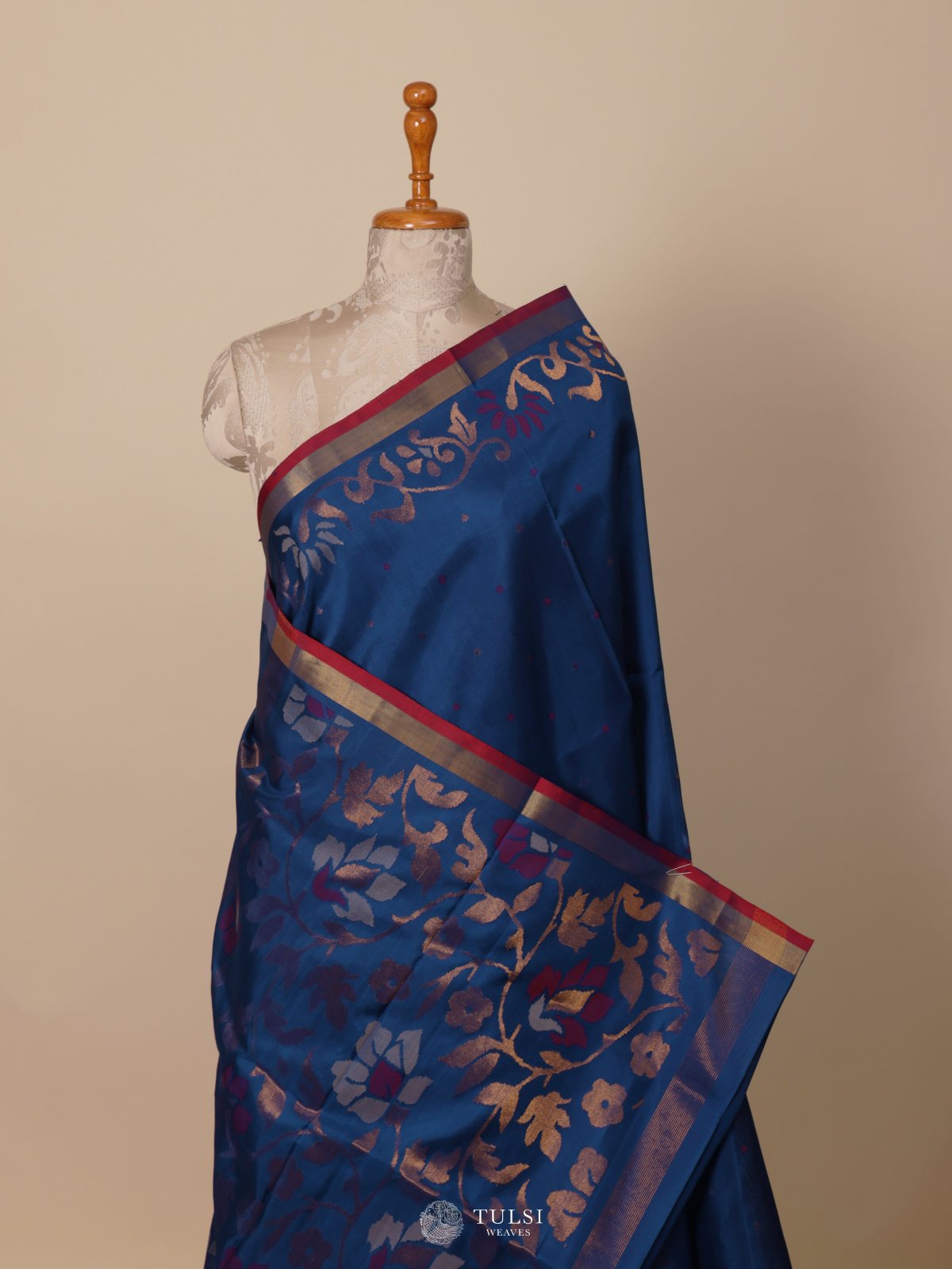 Dark Blue Uppada Silk Saree