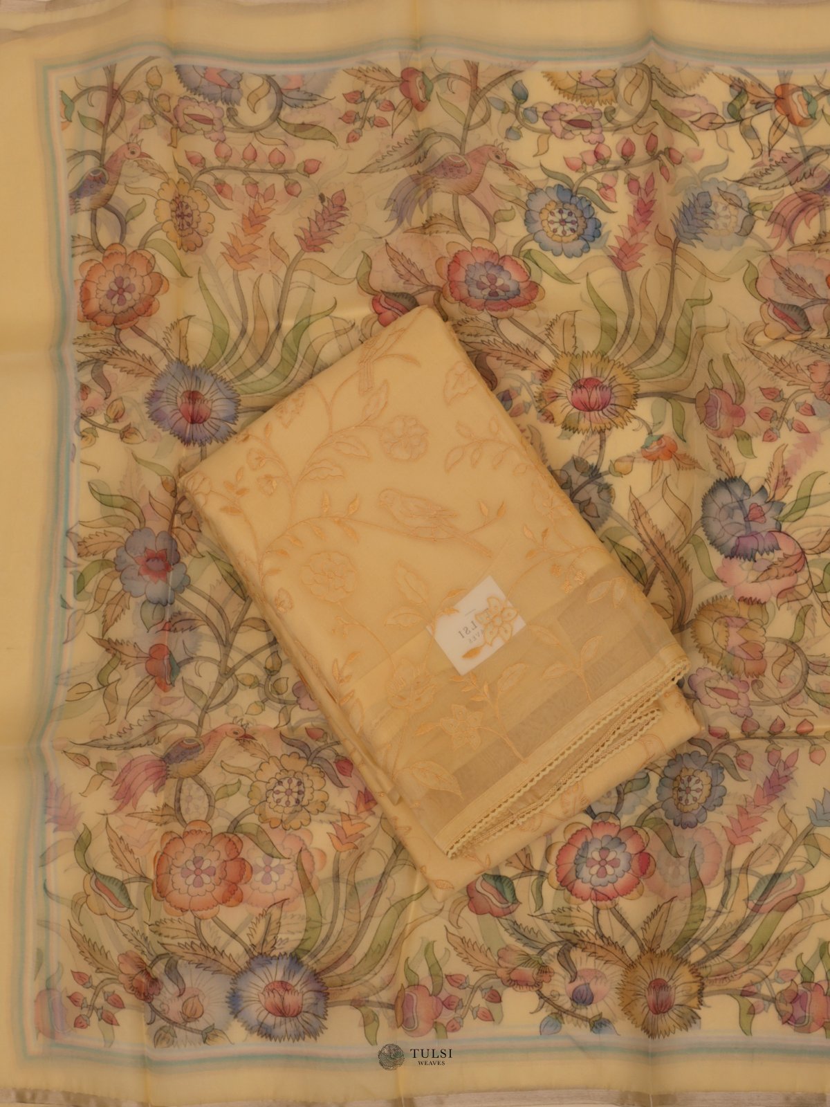 Yellow Organza Salwar Material
