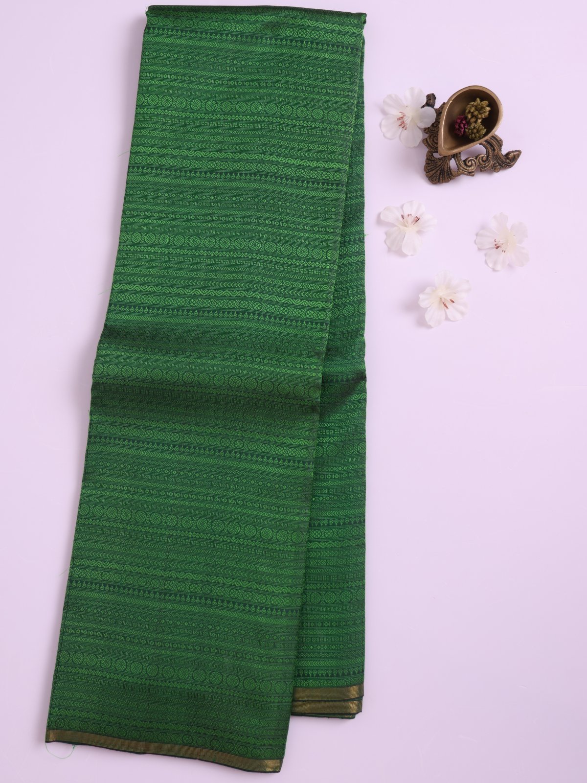 Dark Green Kanjeevaram Saree 