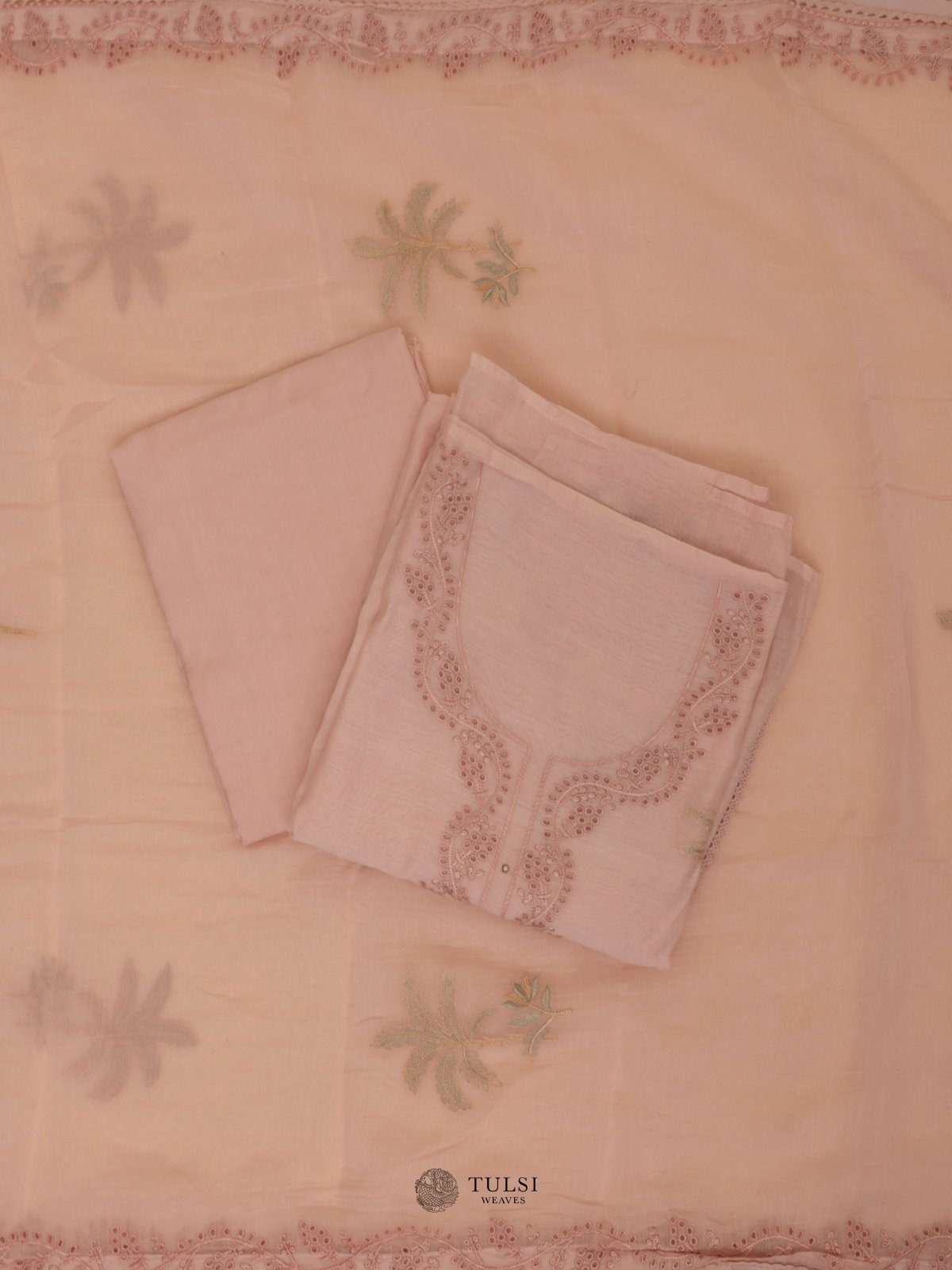 Pink Chanderi Salwar Material