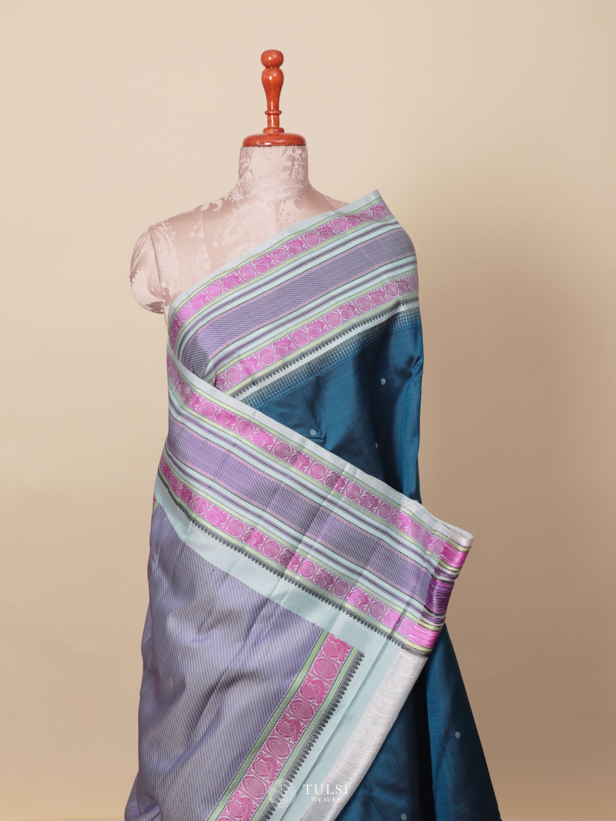 Blue Kanjeevaram Silk Saree