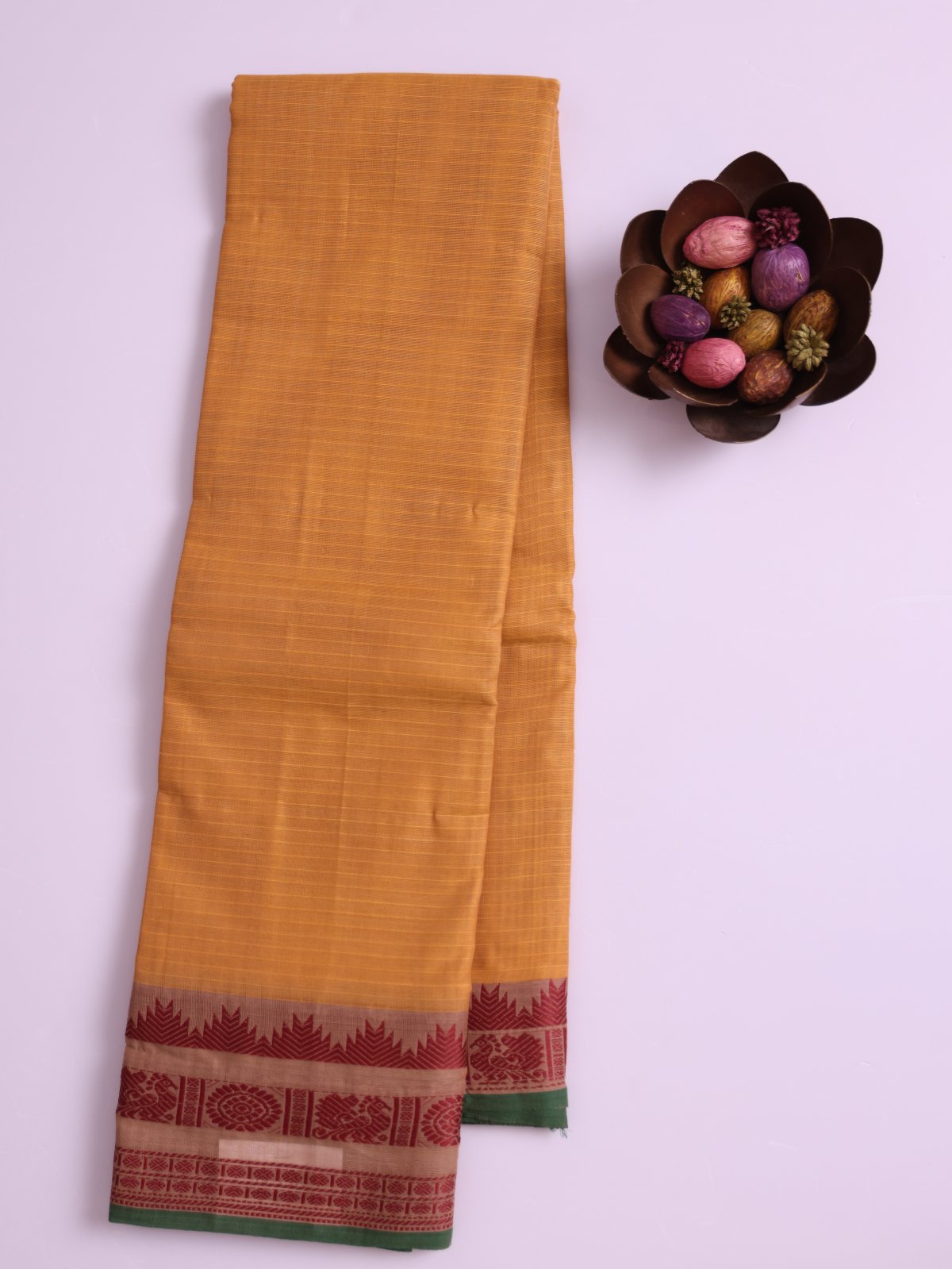 Bronze Kanchi Cotton Saree