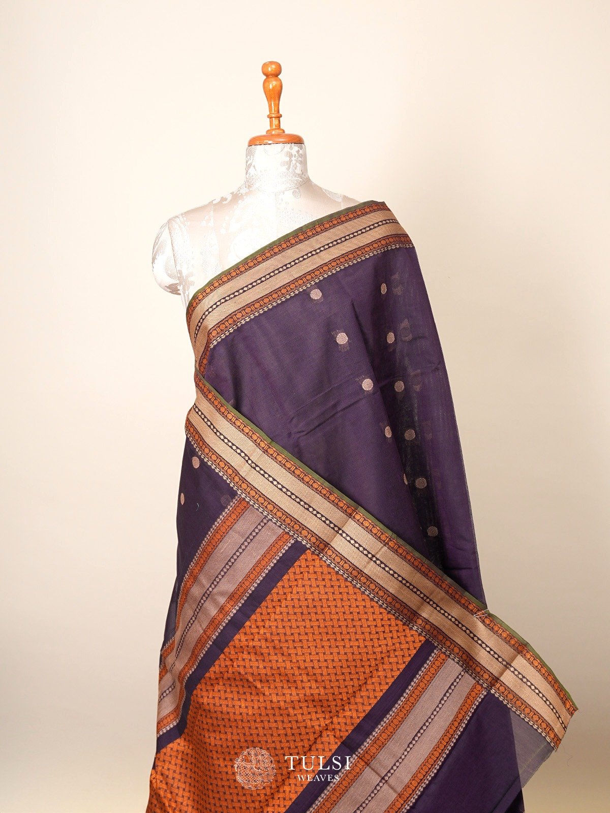 Dark Purple Kanchi Cotton Saree