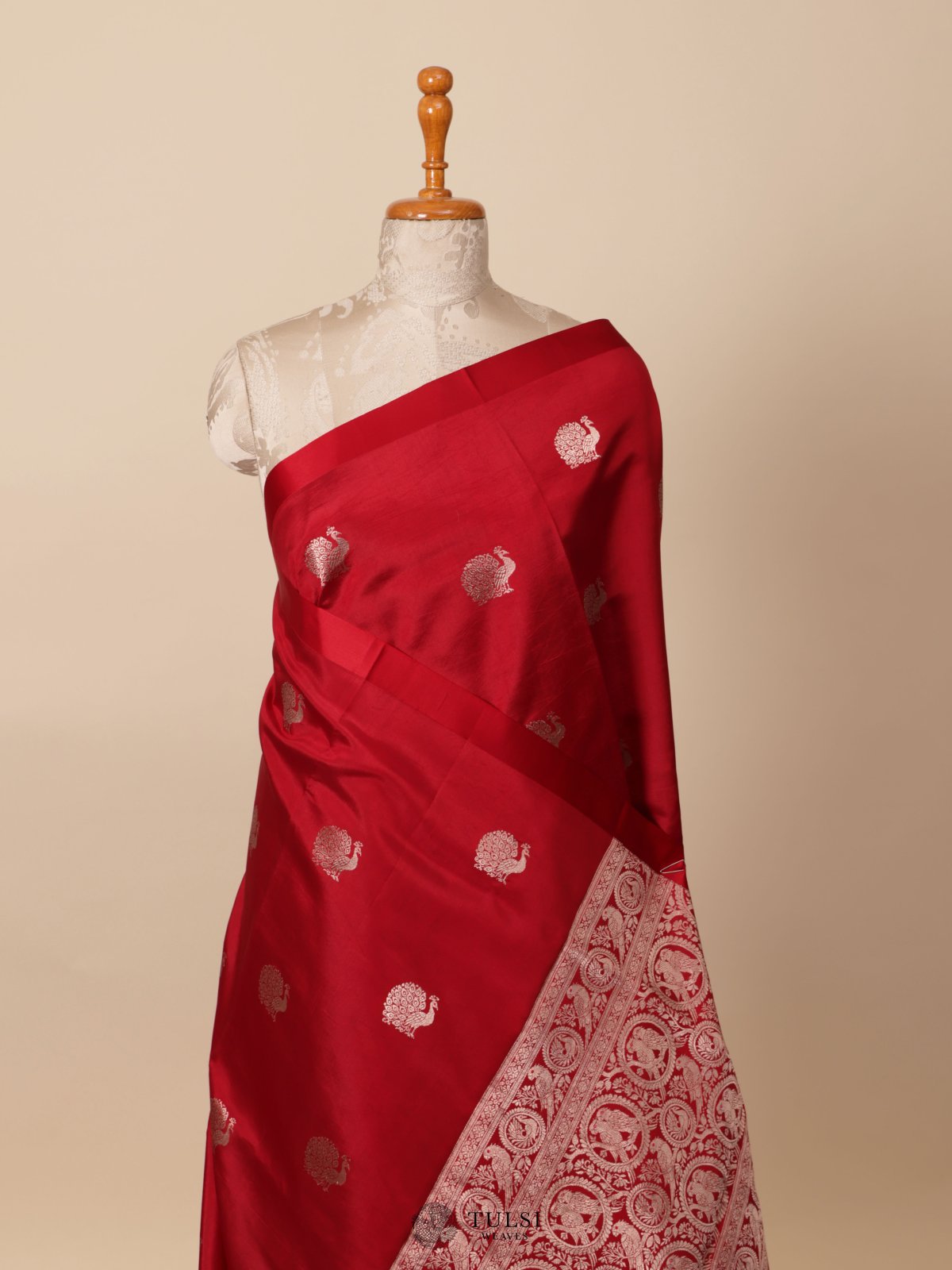 Red Mashru Silk Saree