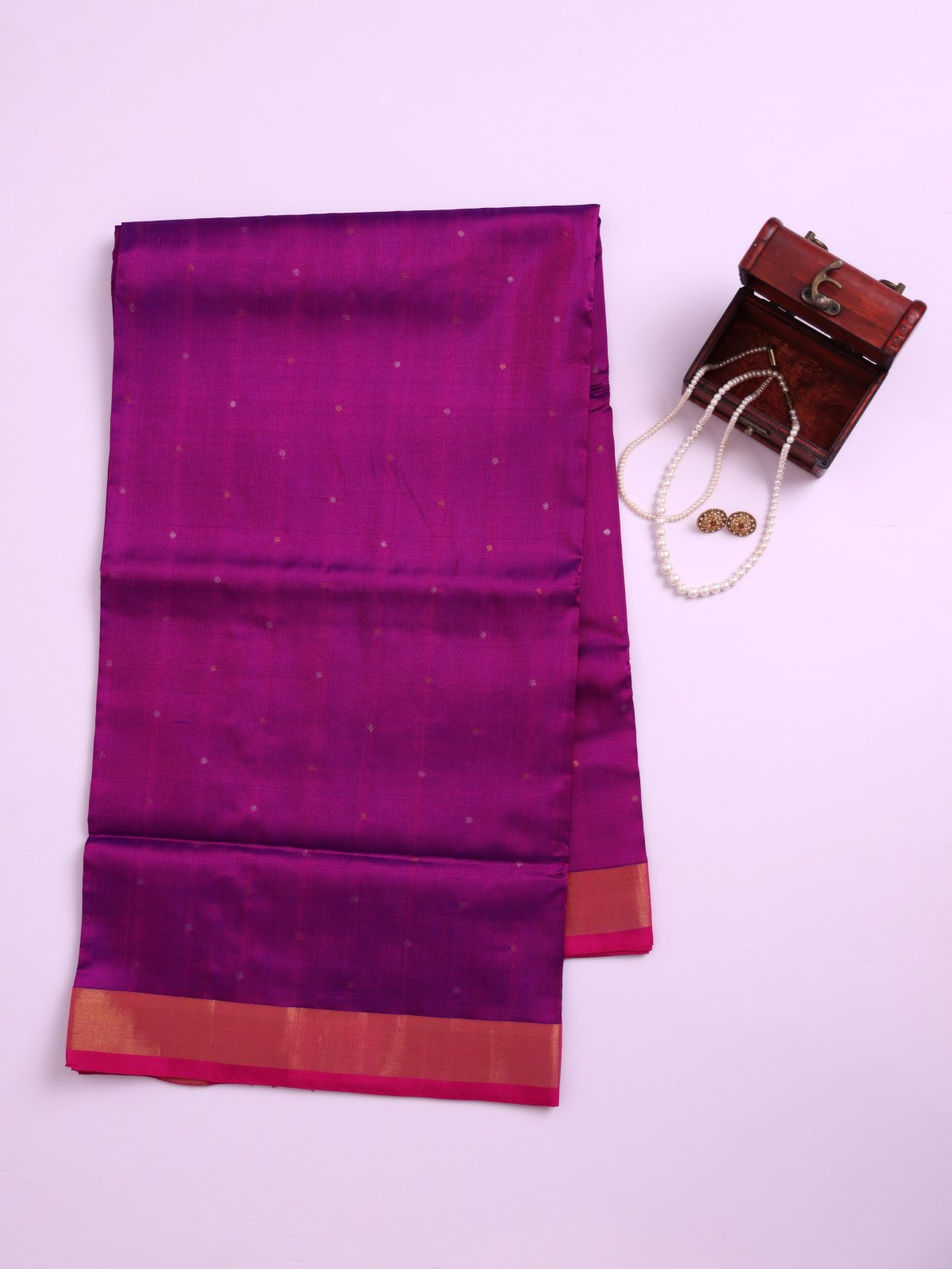 Pinkish Purple Uppada Silk Saree