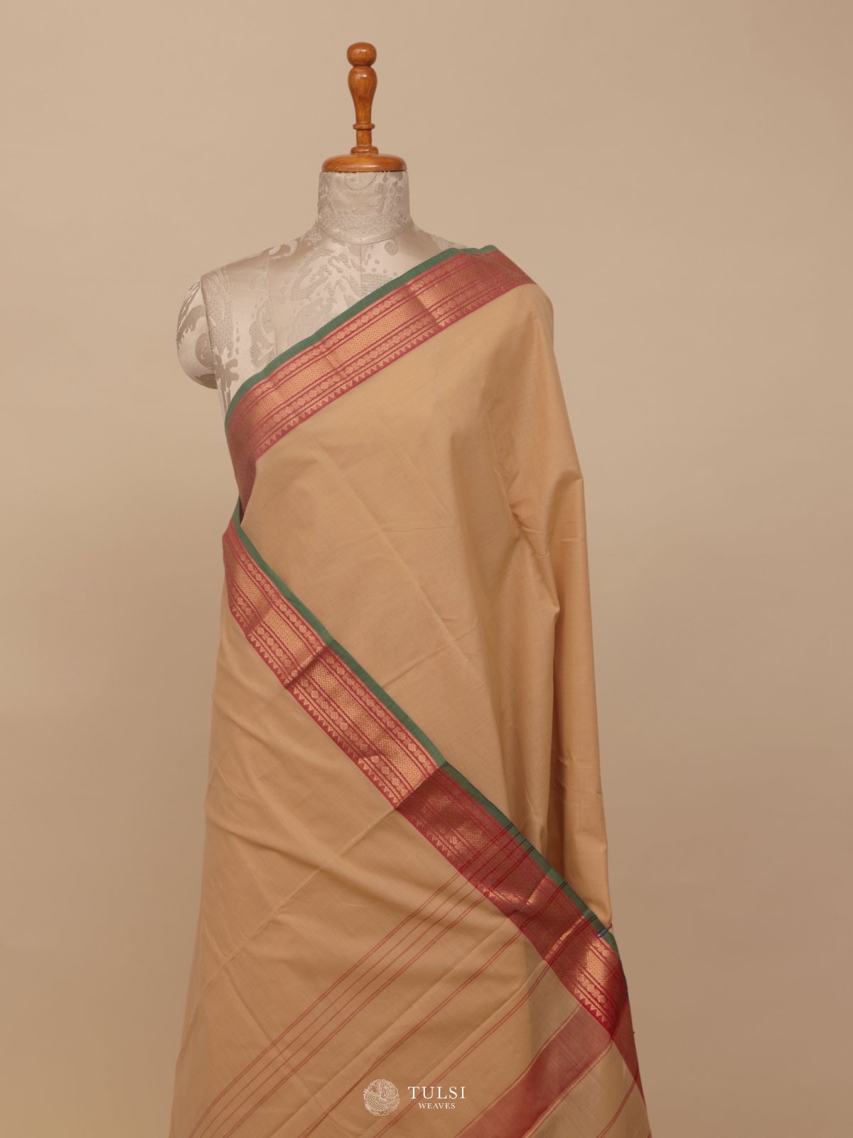 Beige Kanchi Cotton Saree