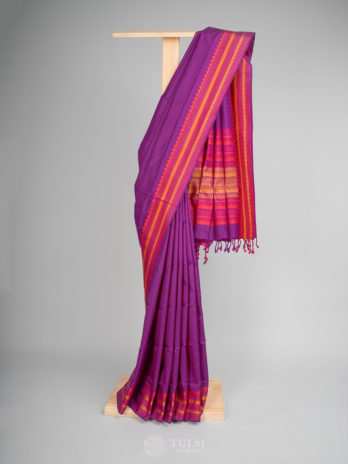 Purple Tanchoi Silk Saree