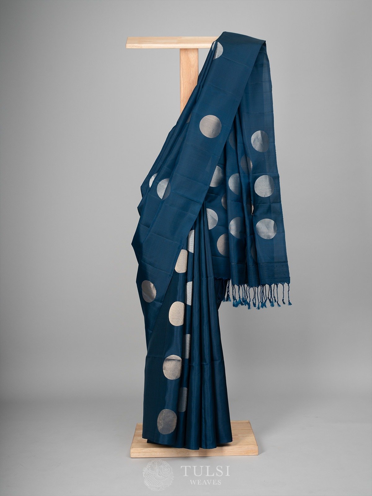 Prussian Blue Soft Silk Saree