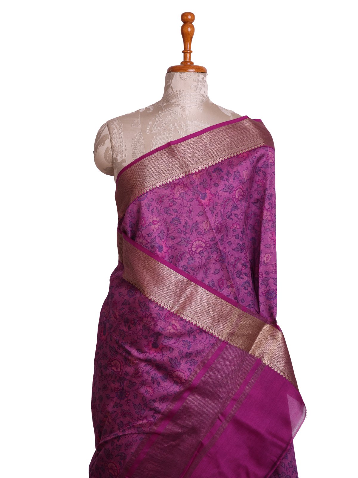 Purple Chaniya silk saree