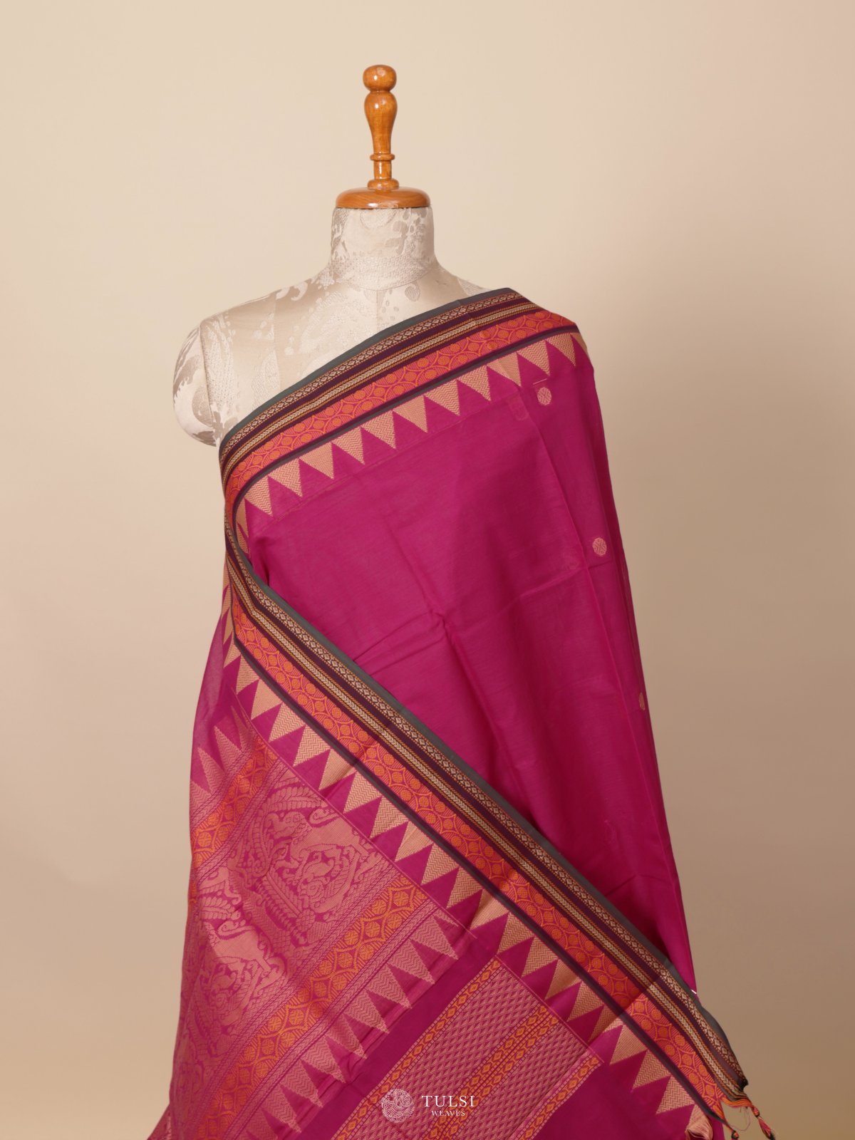 Pink Kanchi Cotton Saree