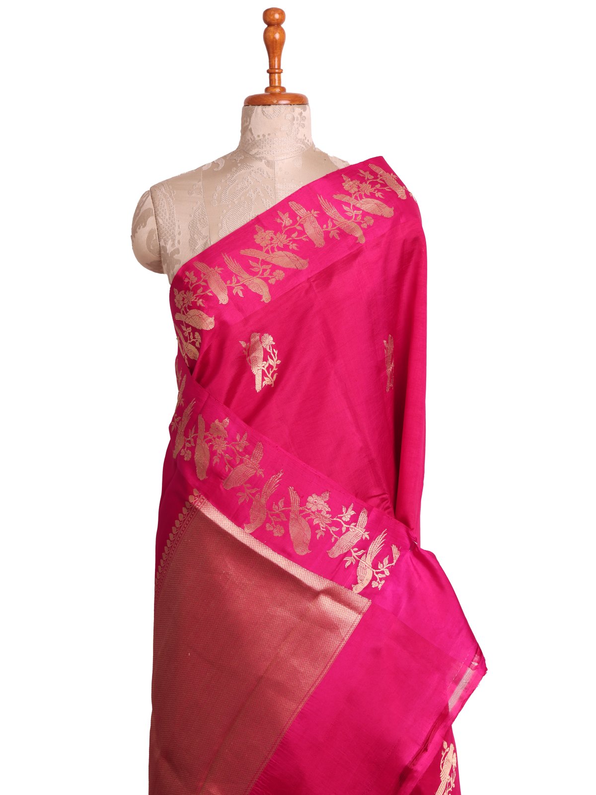 Rani Pink Mashru Silk Saree                  