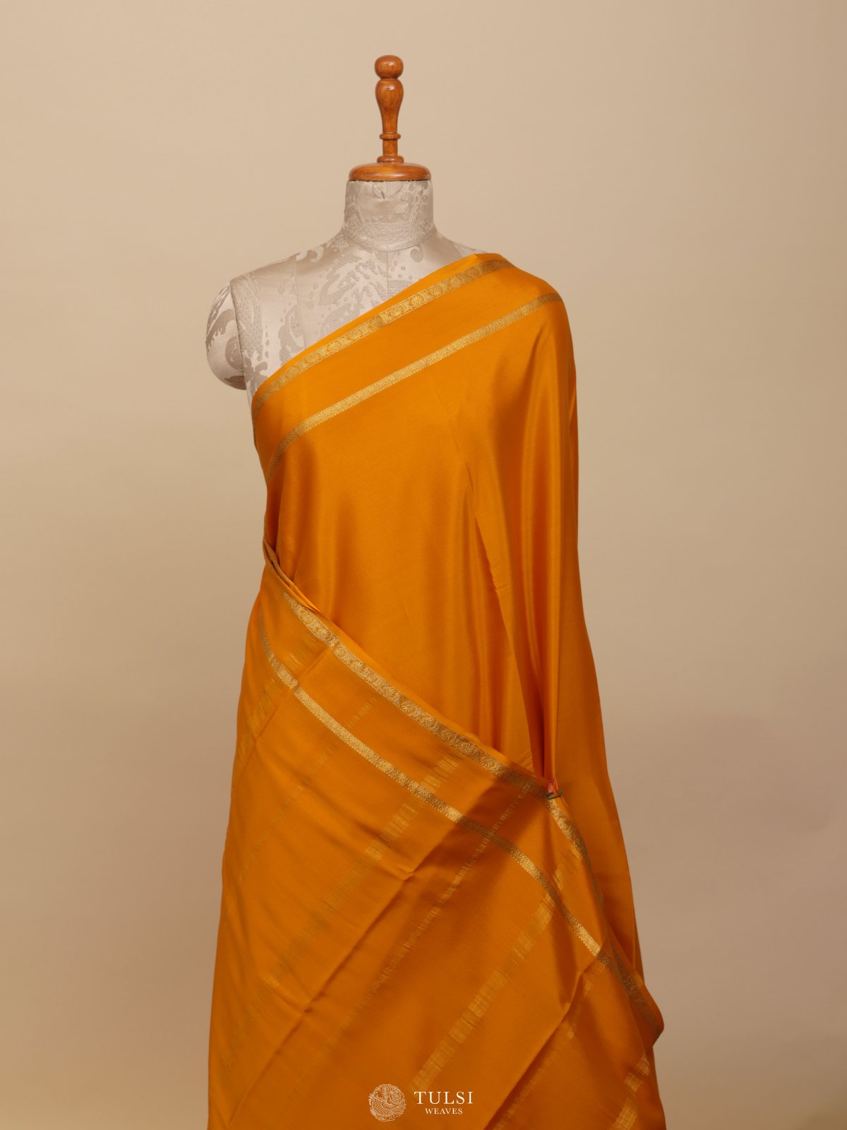 Mango Yellow Mysore Silk Saree