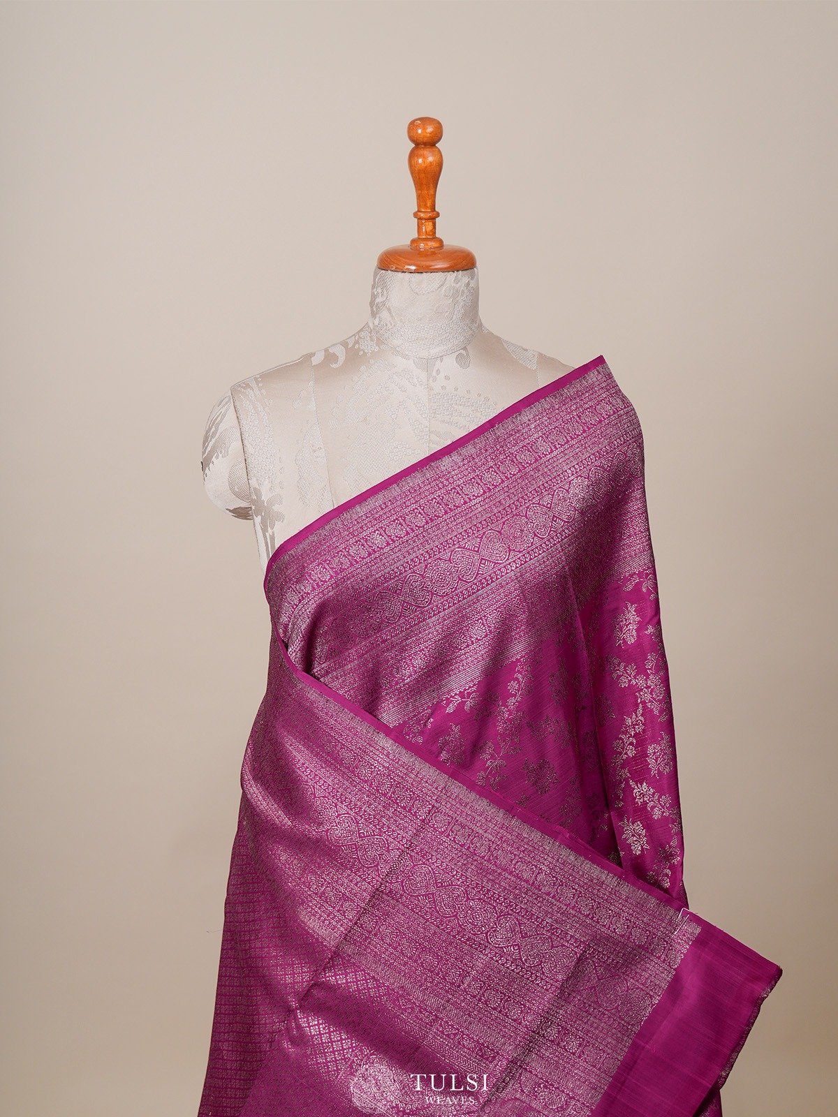 Purple Kanjeevaram Silk Saree