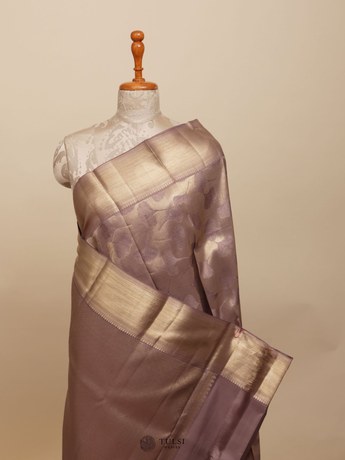 Mauve Kanjeevaram Silk Saree