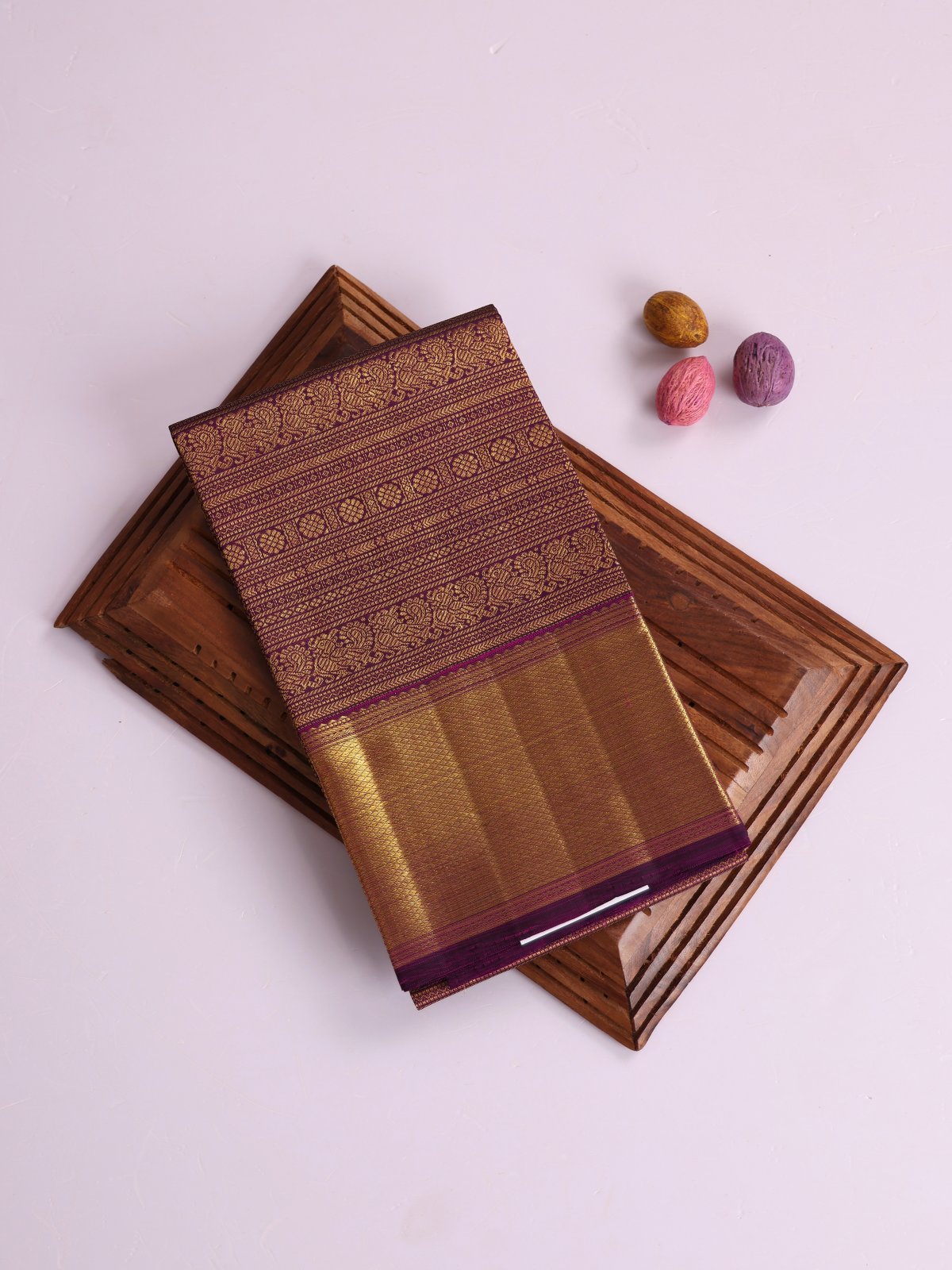 Dark Purple Kanjeevaram Silk Blouse
