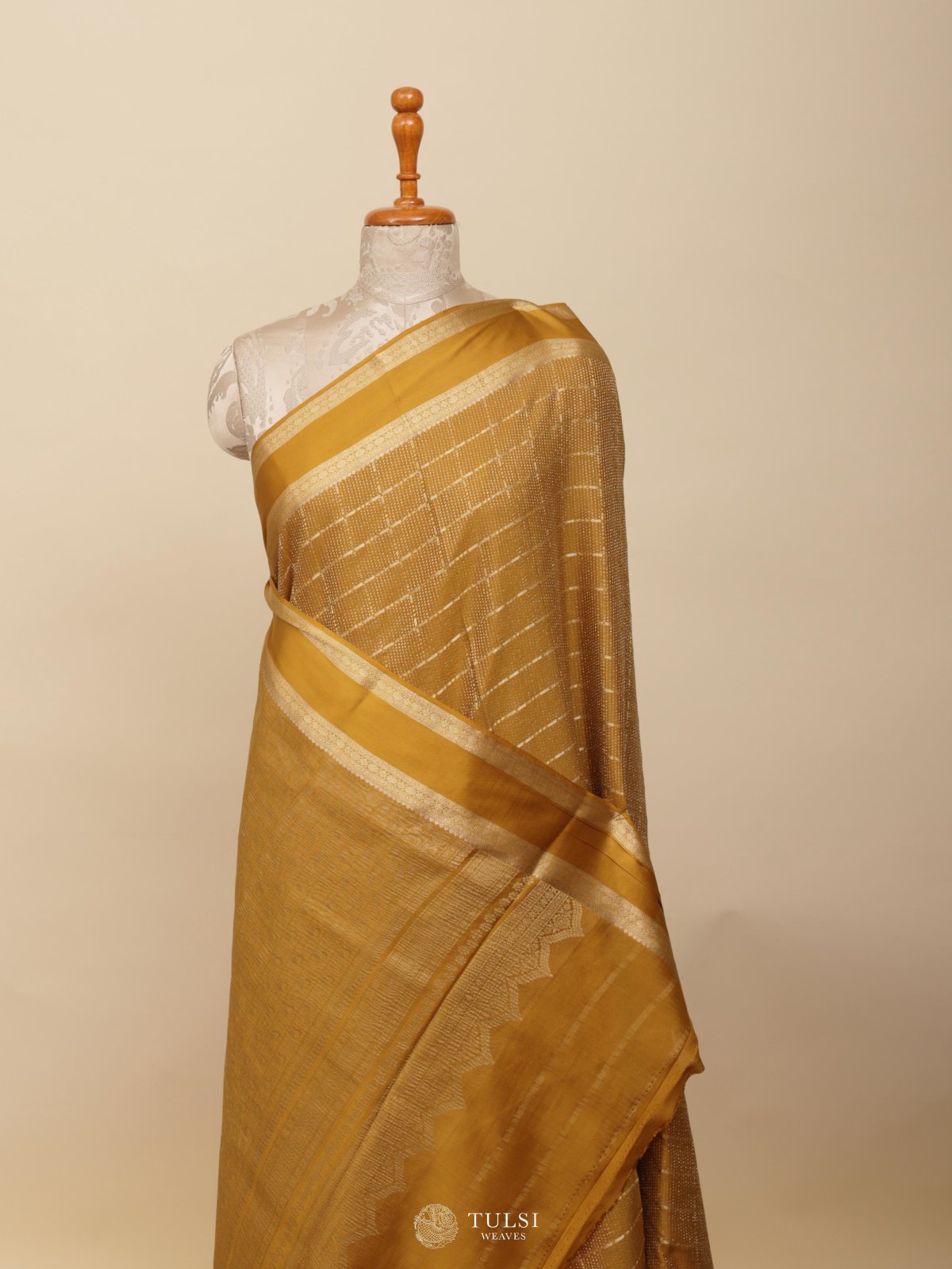 Mustard Yellow Mysore Silk Saree 